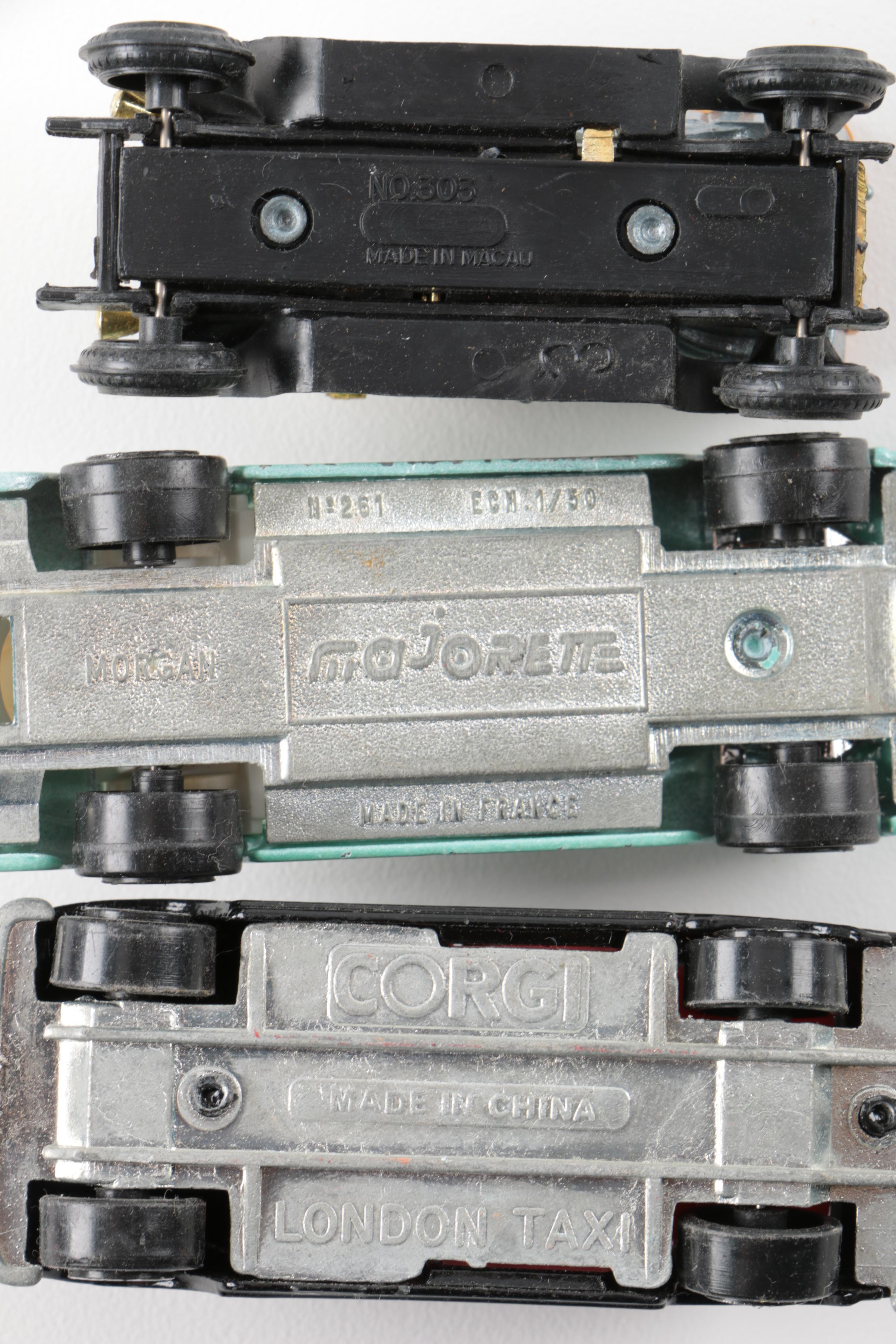 Assorted Toy Cars with Other Vintage Toys and Accessories