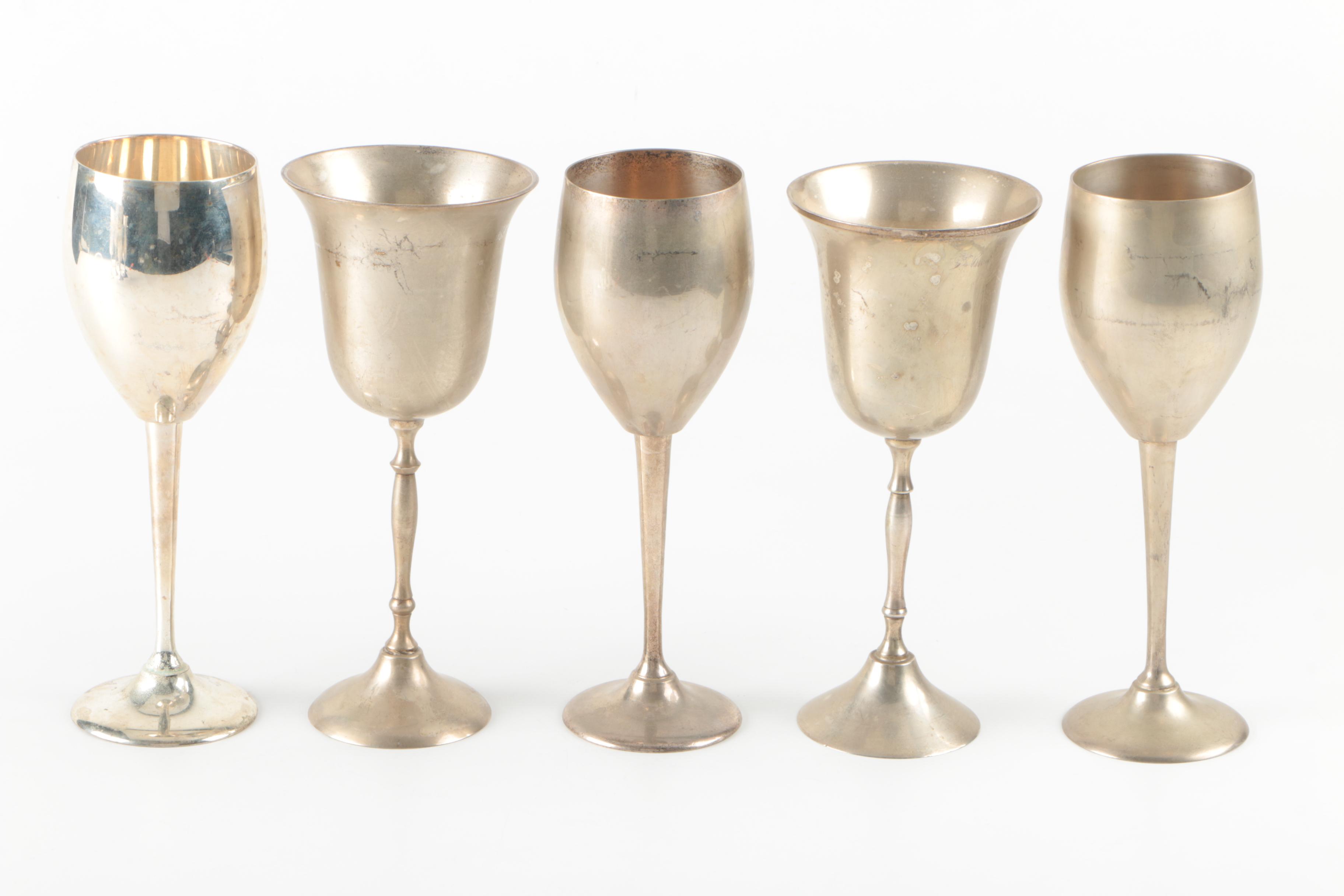 Hand Made International Silver Company Silver Plate Goblets and More