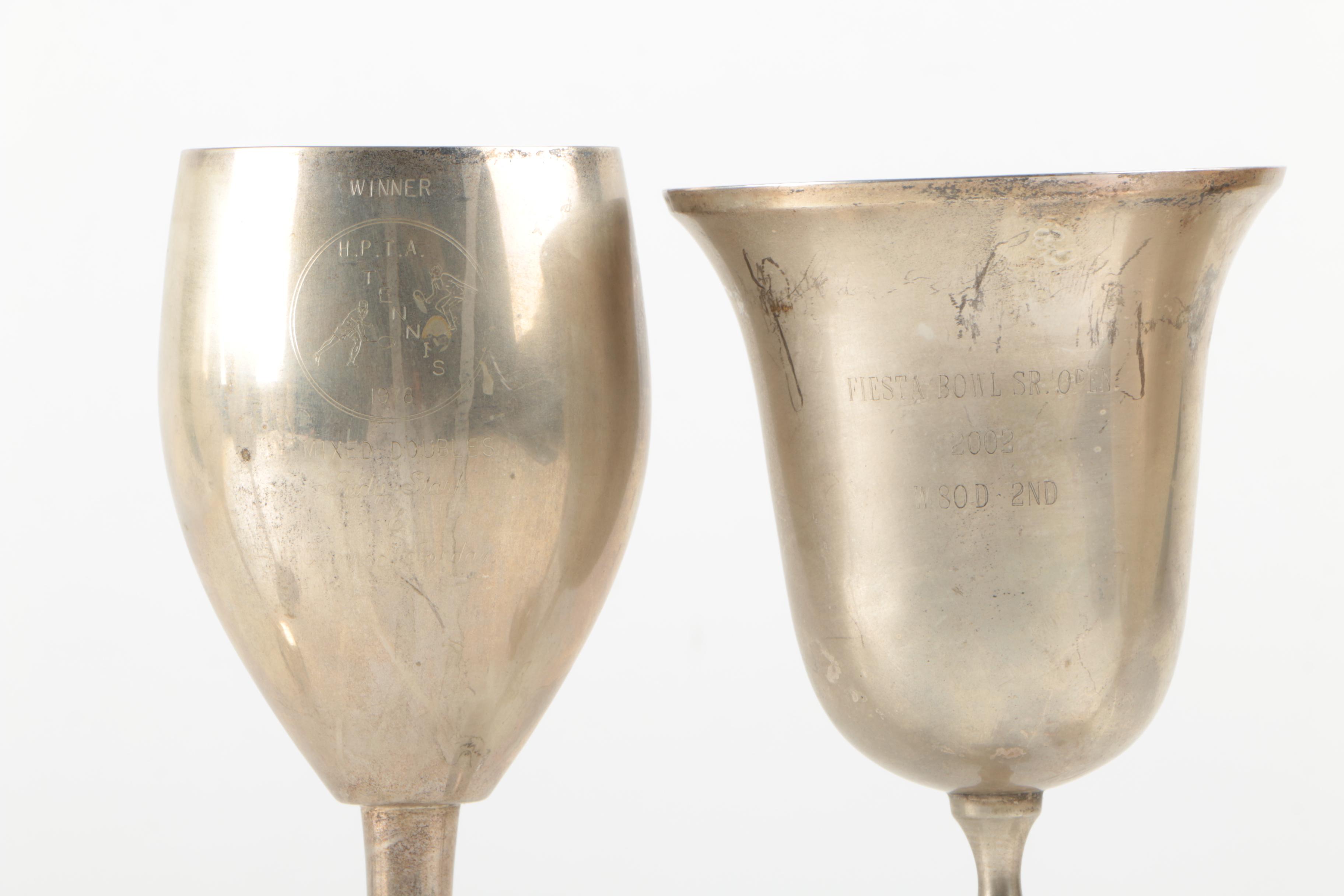 Hand Made International Silver Company Silver Plate Goblets and More