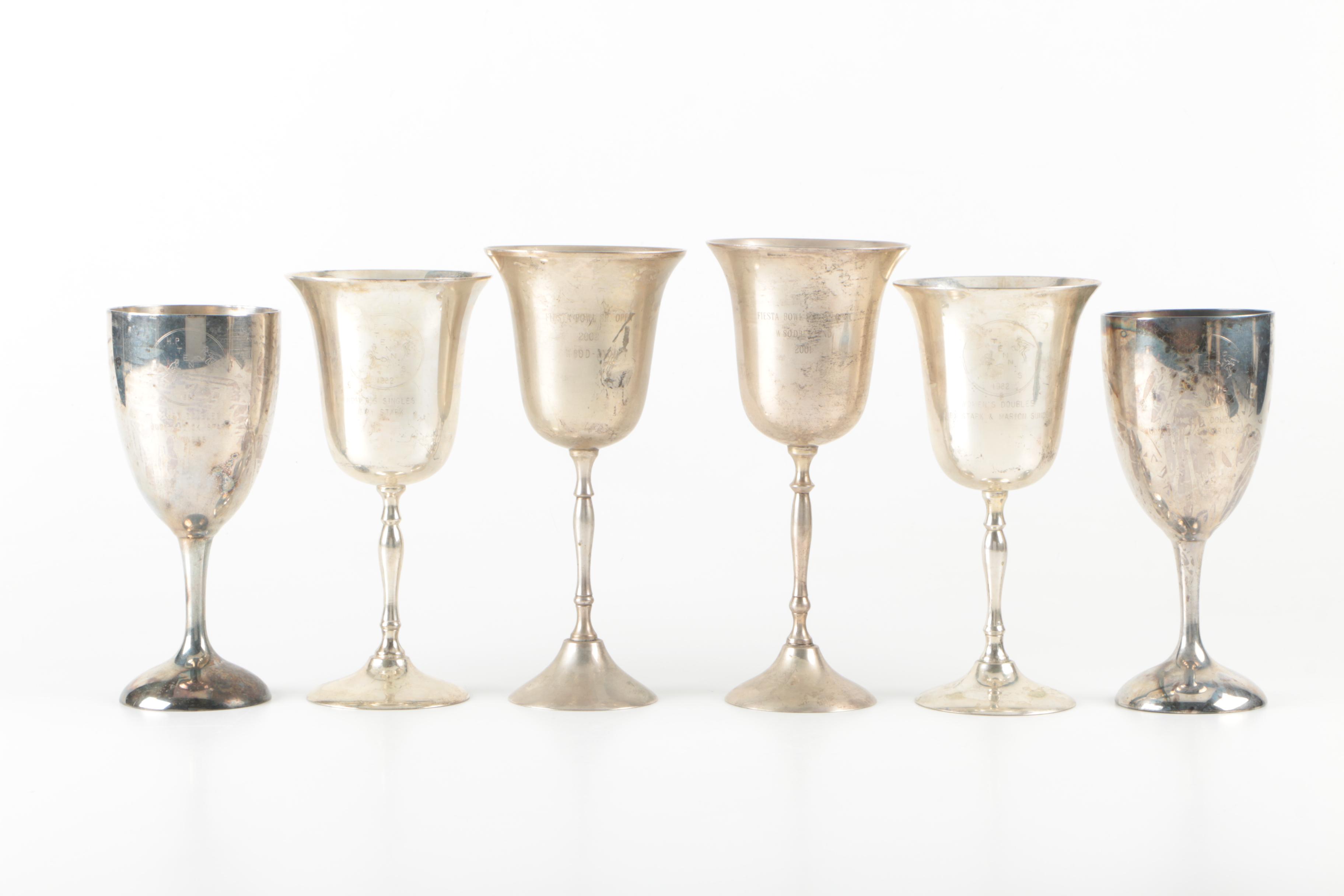 Hand Made International Silver Company Silver Plate Goblets and More