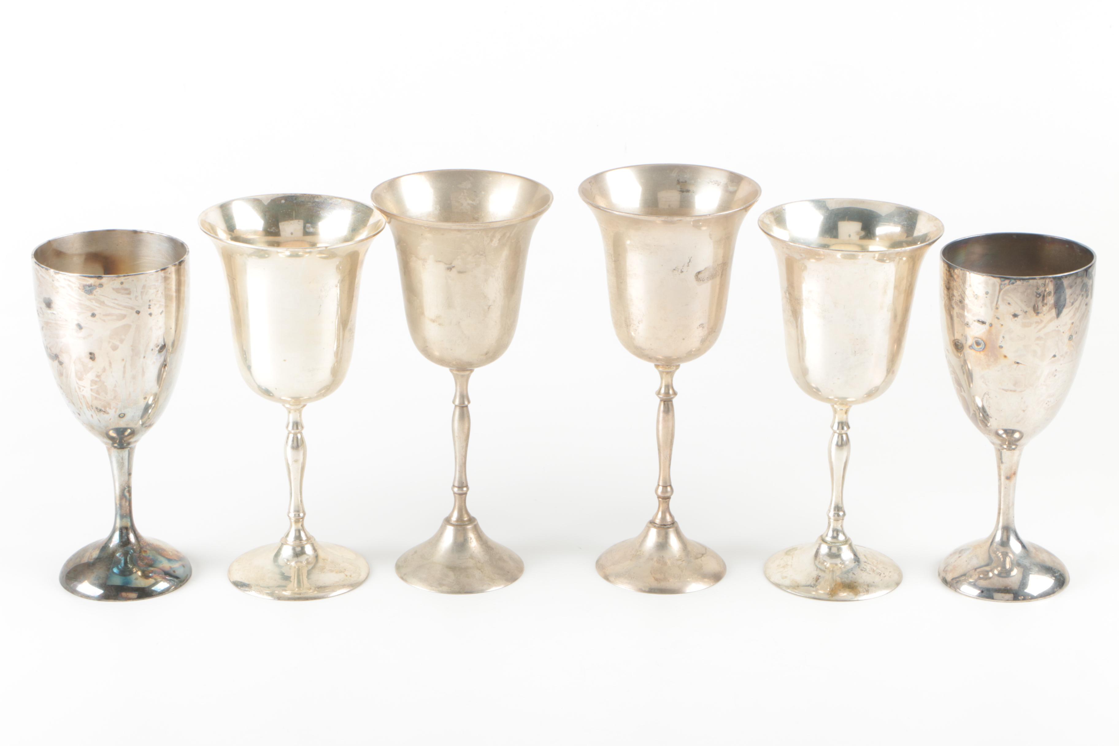 Hand Made International Silver Company Silver Plate Goblets and More