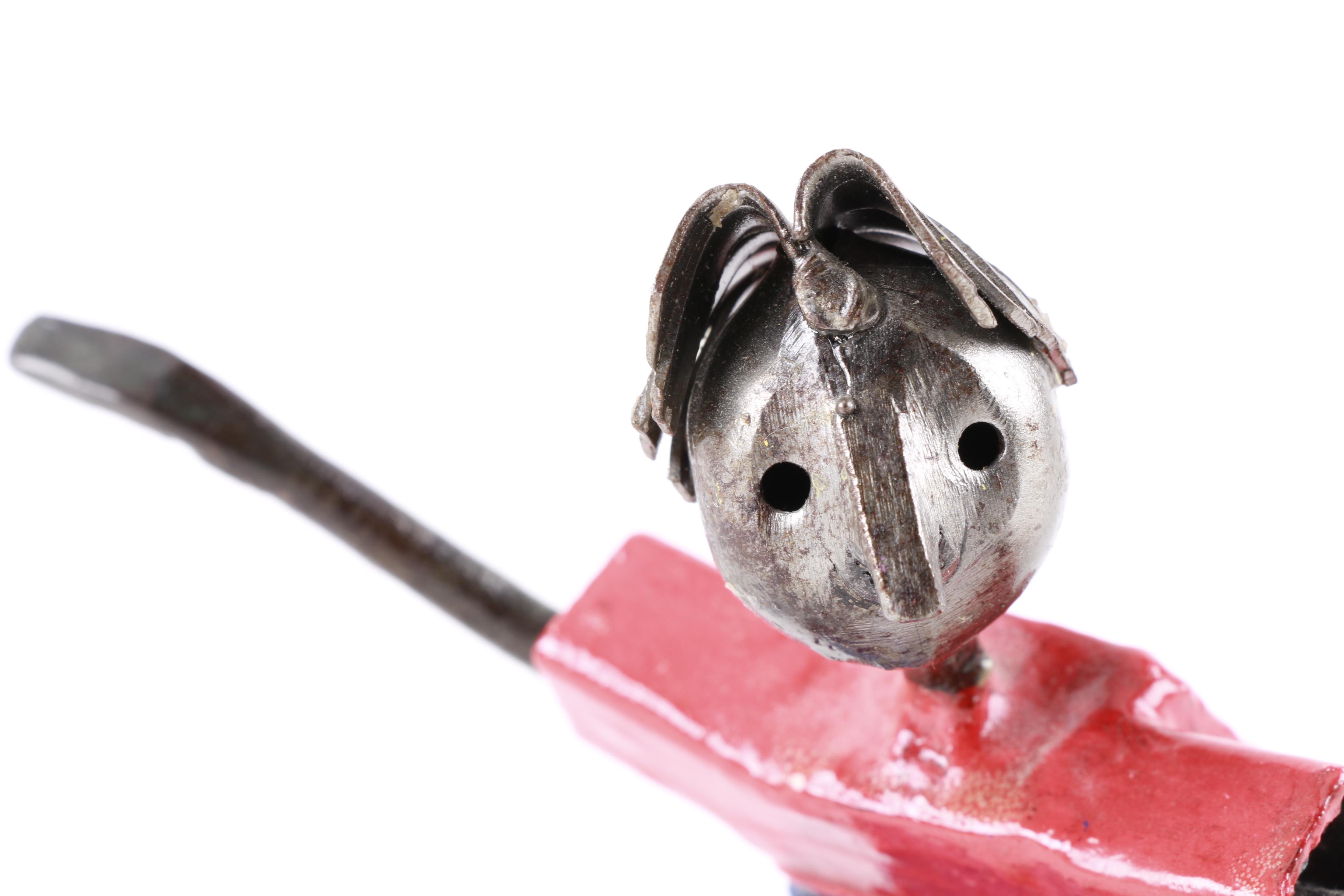 Metal Skateboarder Figurine