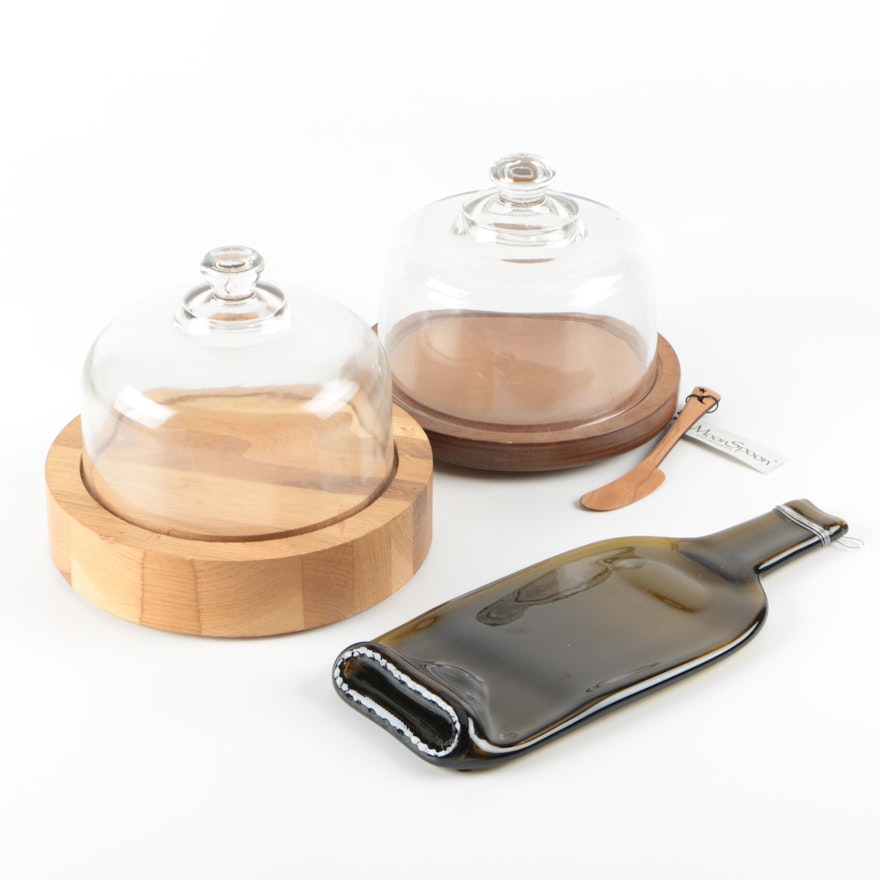 Cloche and Melted Bottle Cheese Trays