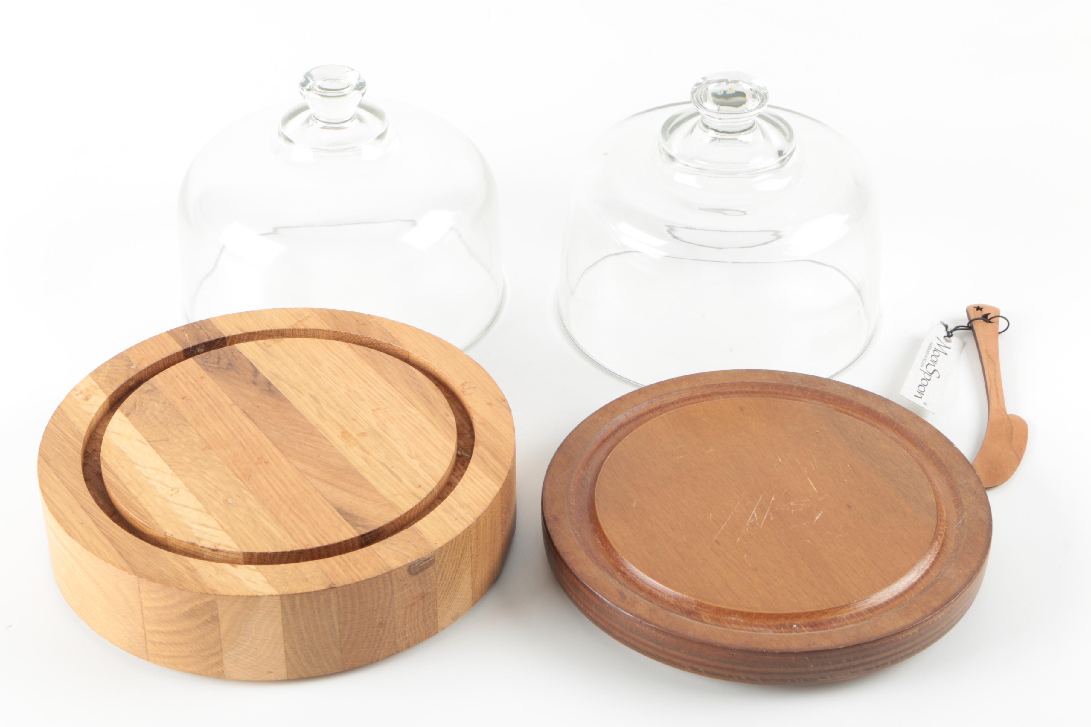 Cloche and Melted Bottle Cheese Trays