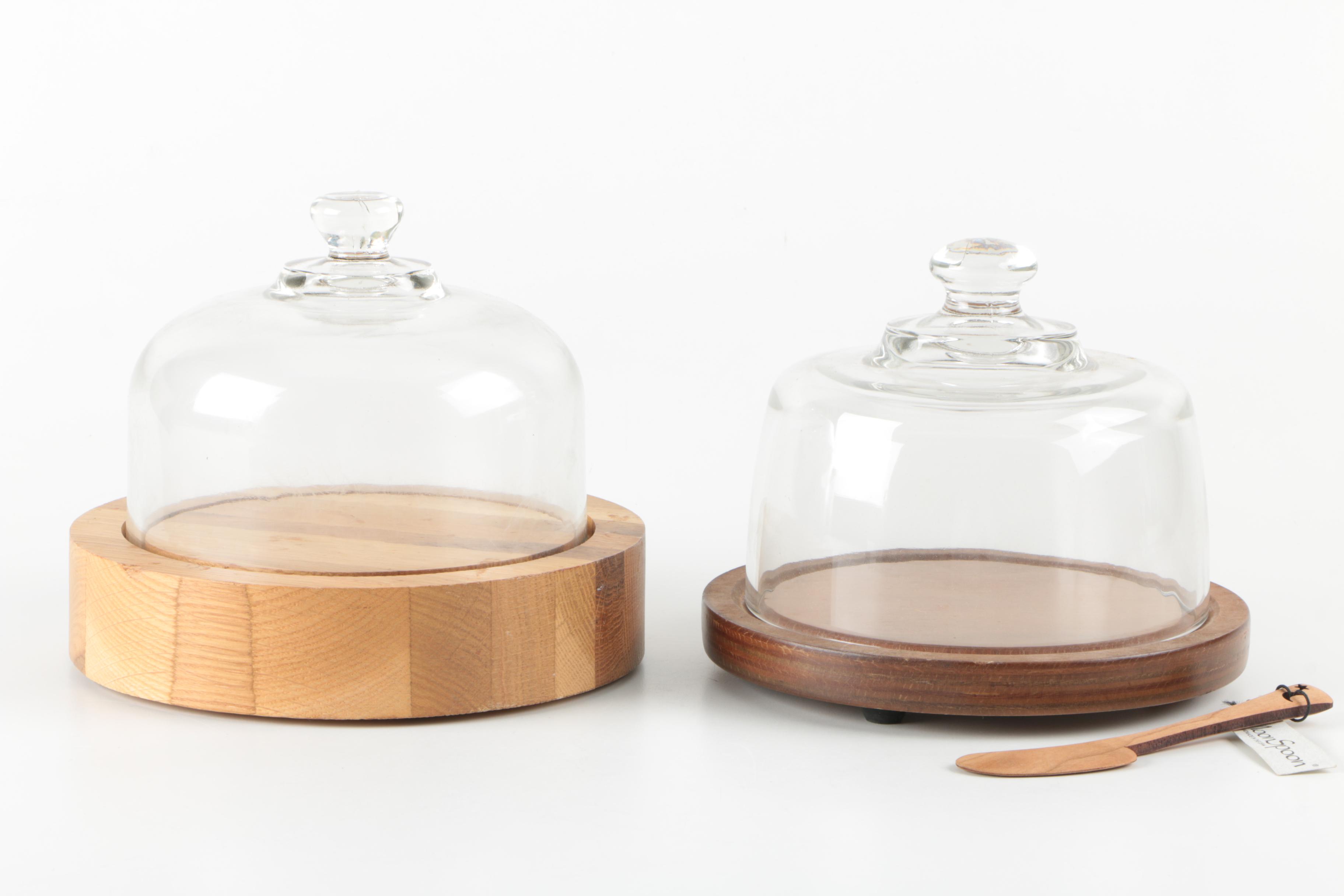Cloche and Melted Bottle Cheese Trays