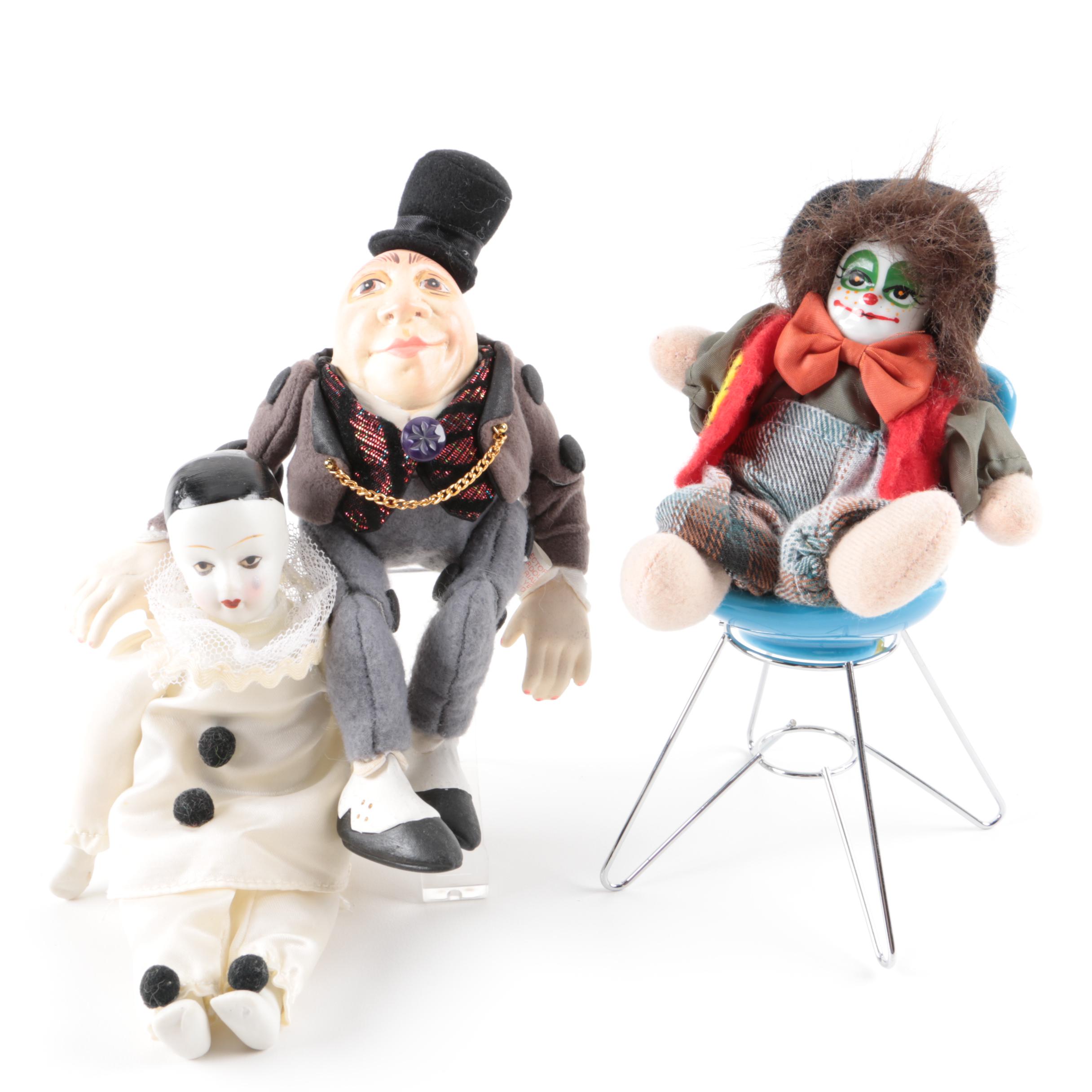 Collection of Dolls with Miniature Chair