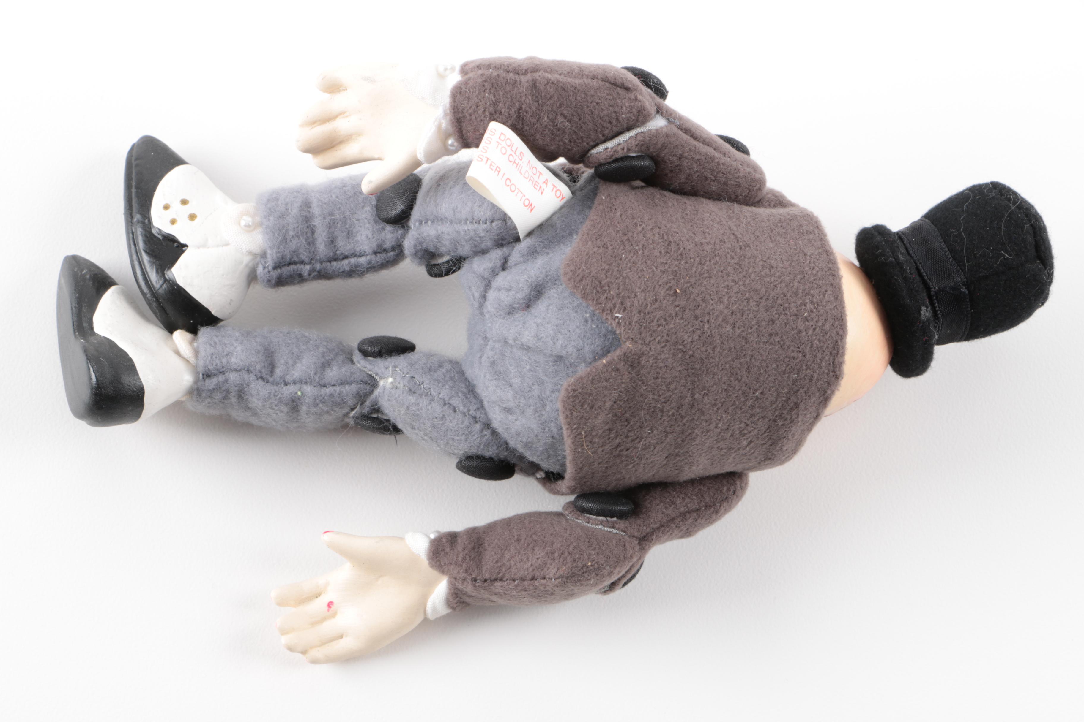 Collection of Dolls with Miniature Chair