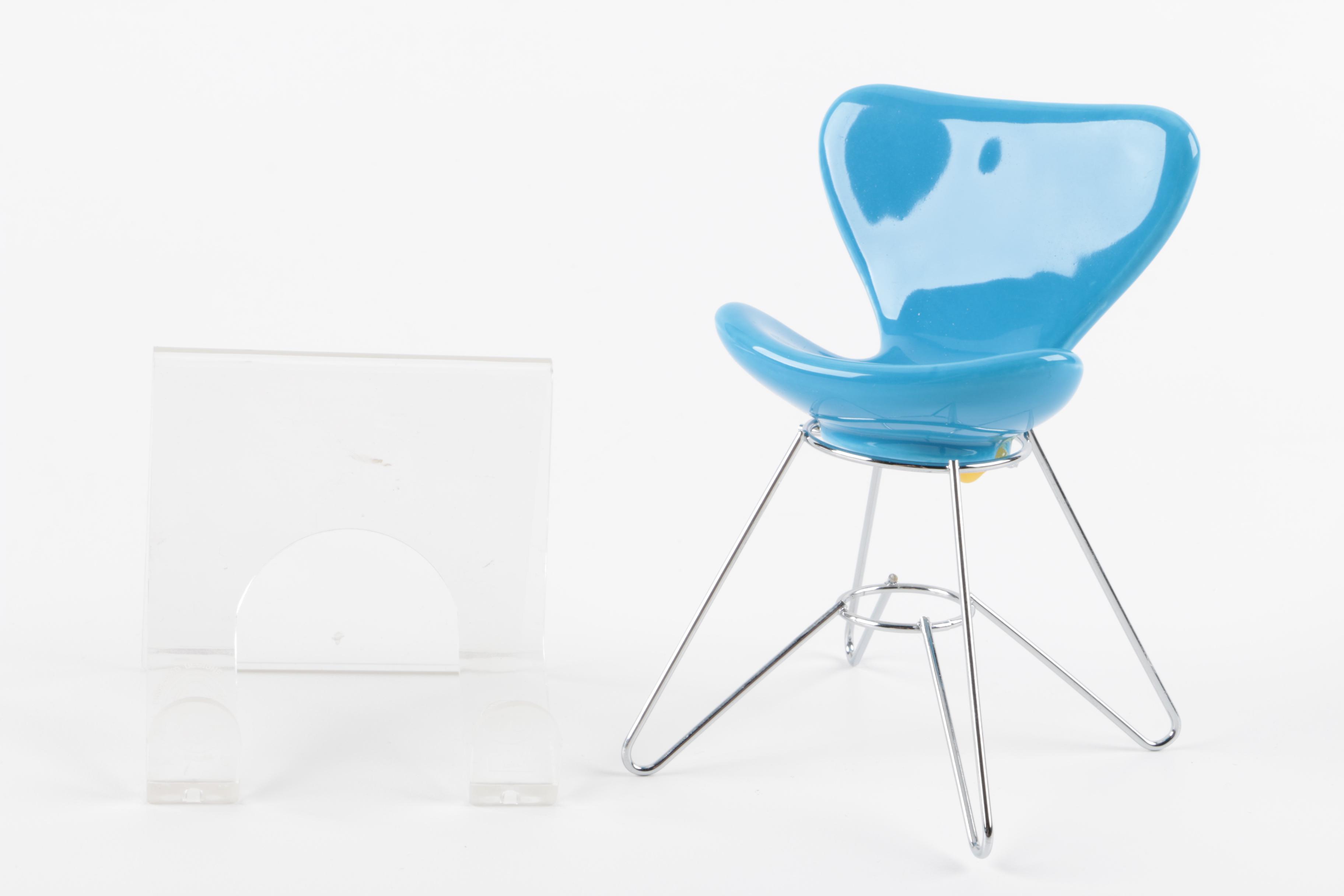 Collection of Dolls with Miniature Chair