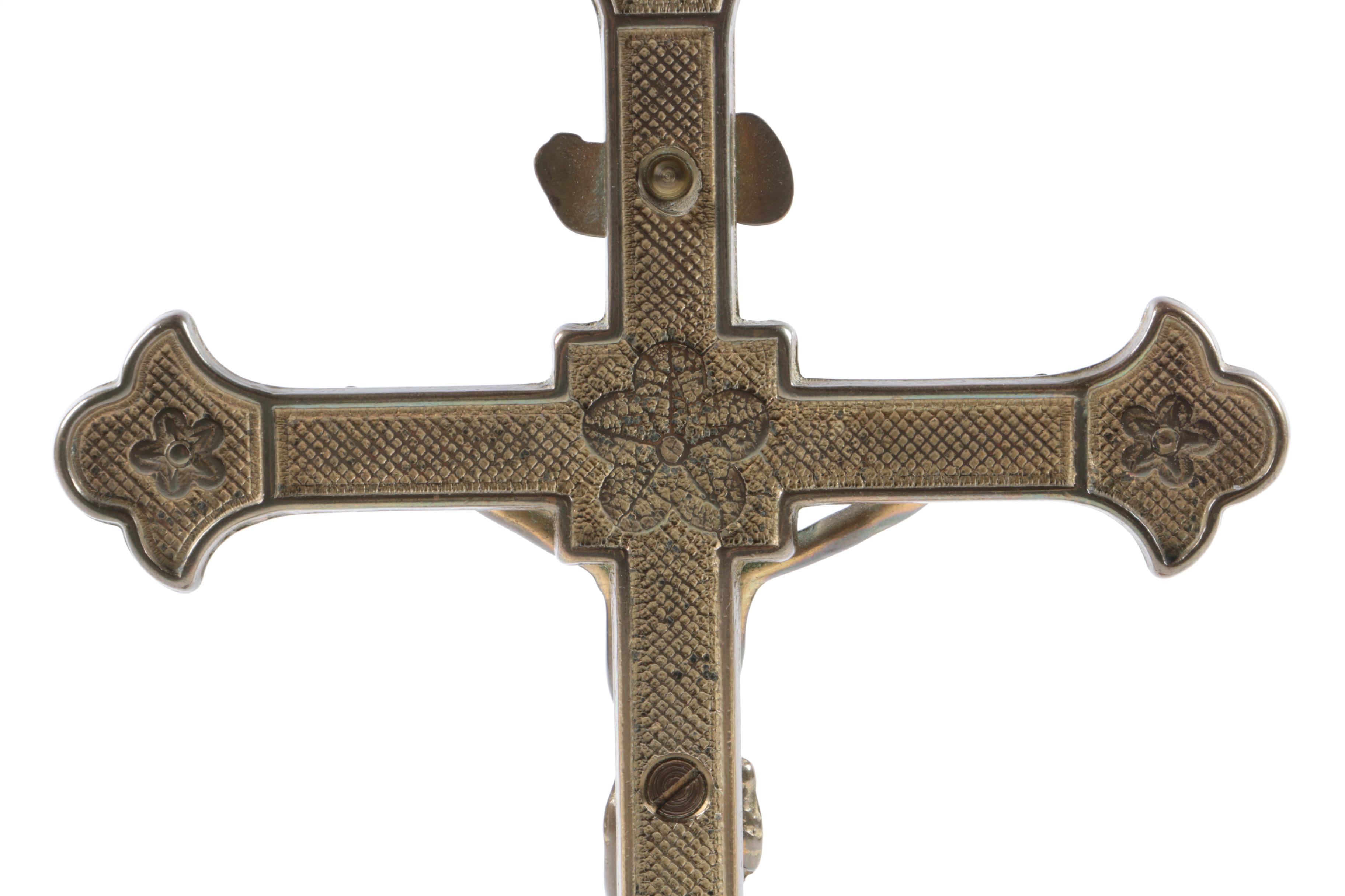 Brass Tone Crucifix