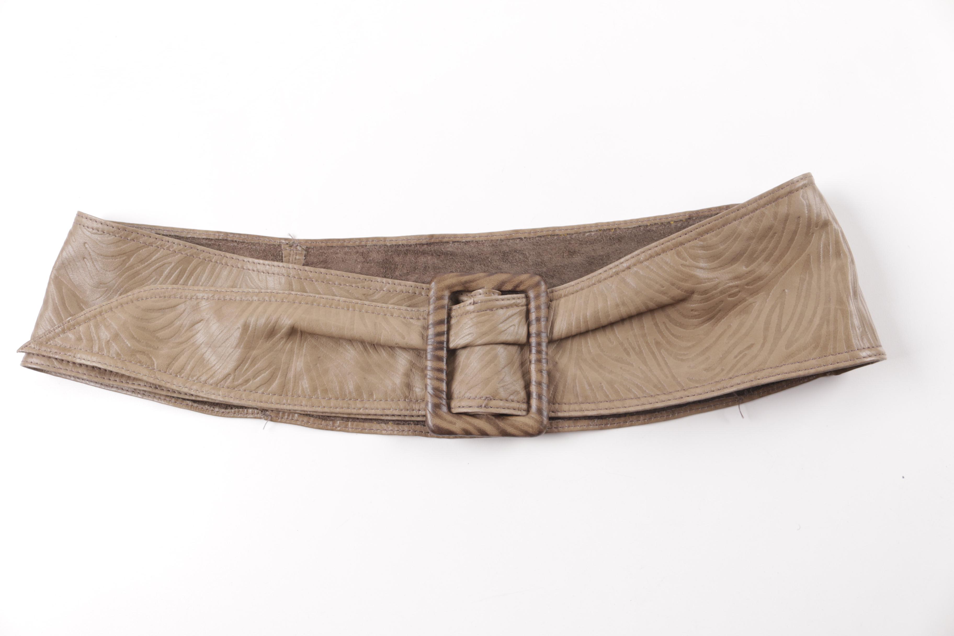 Designer Leather Belts Including Byron Lars of New York