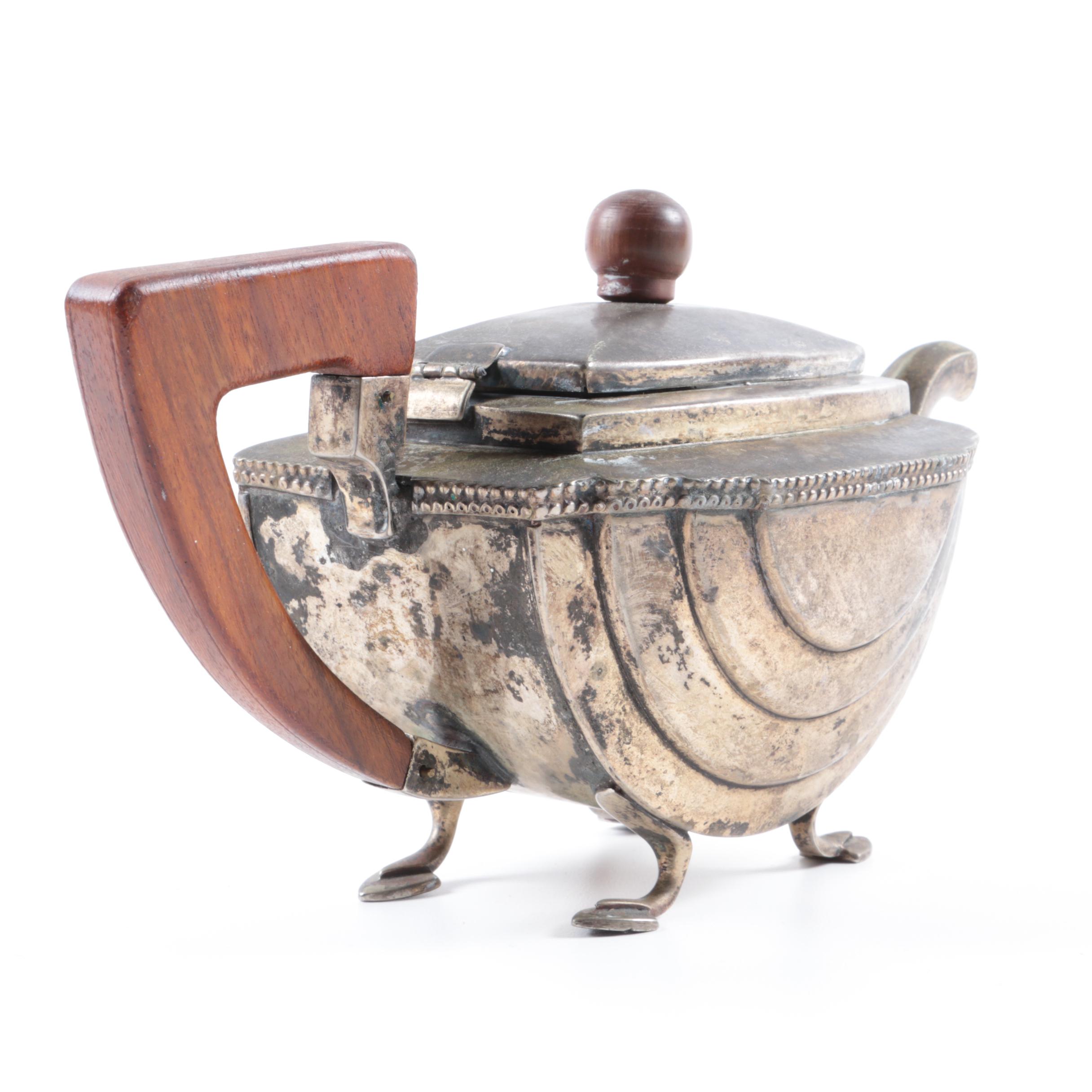 Silver Plate Teapot and Covered Sugar