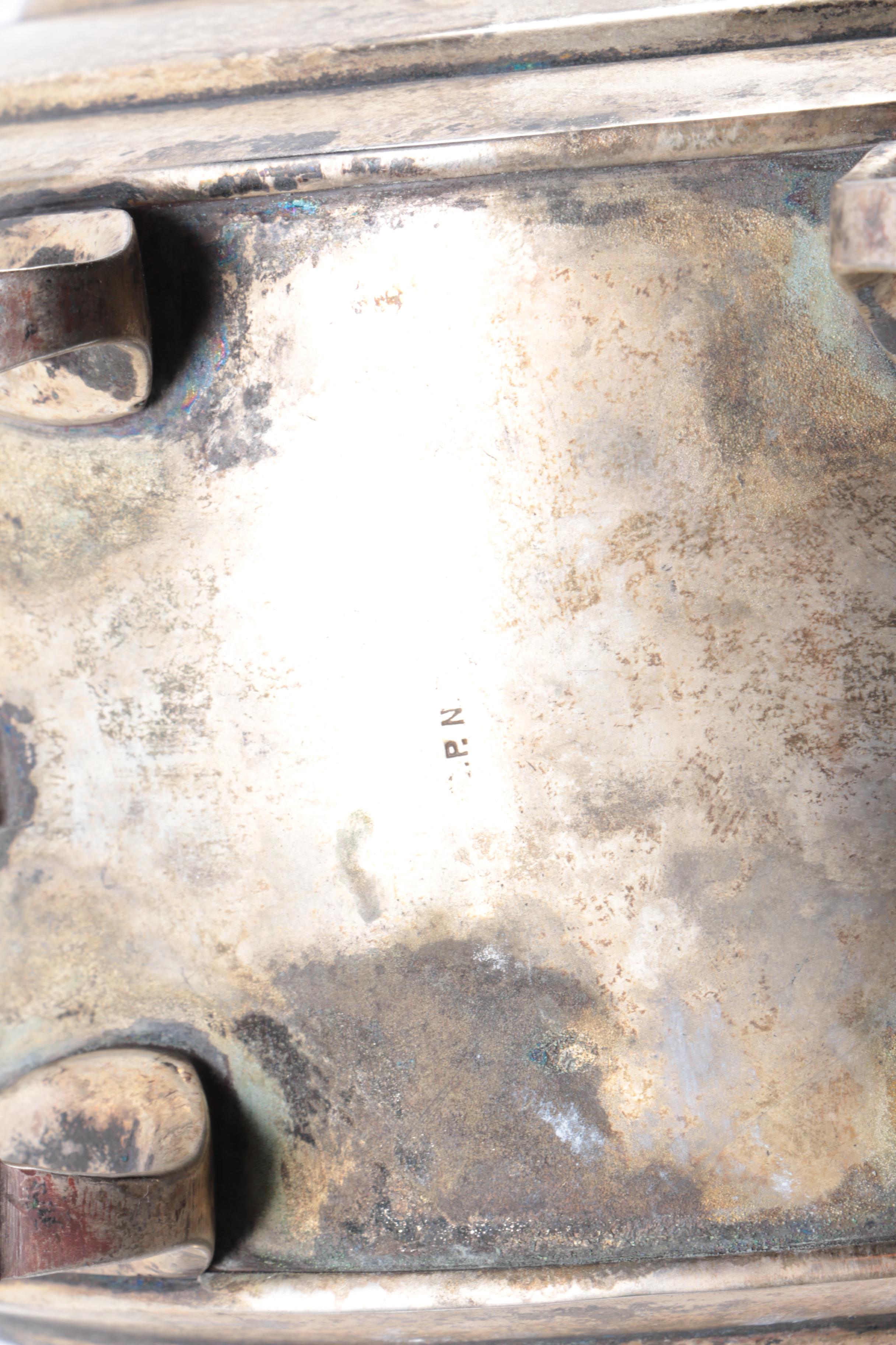 Silver Plate Teapot and Covered Sugar