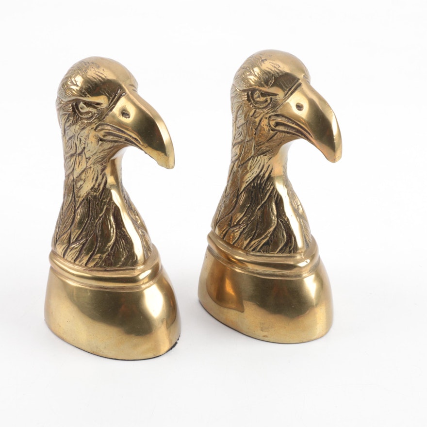 Brass Eagle Bookends