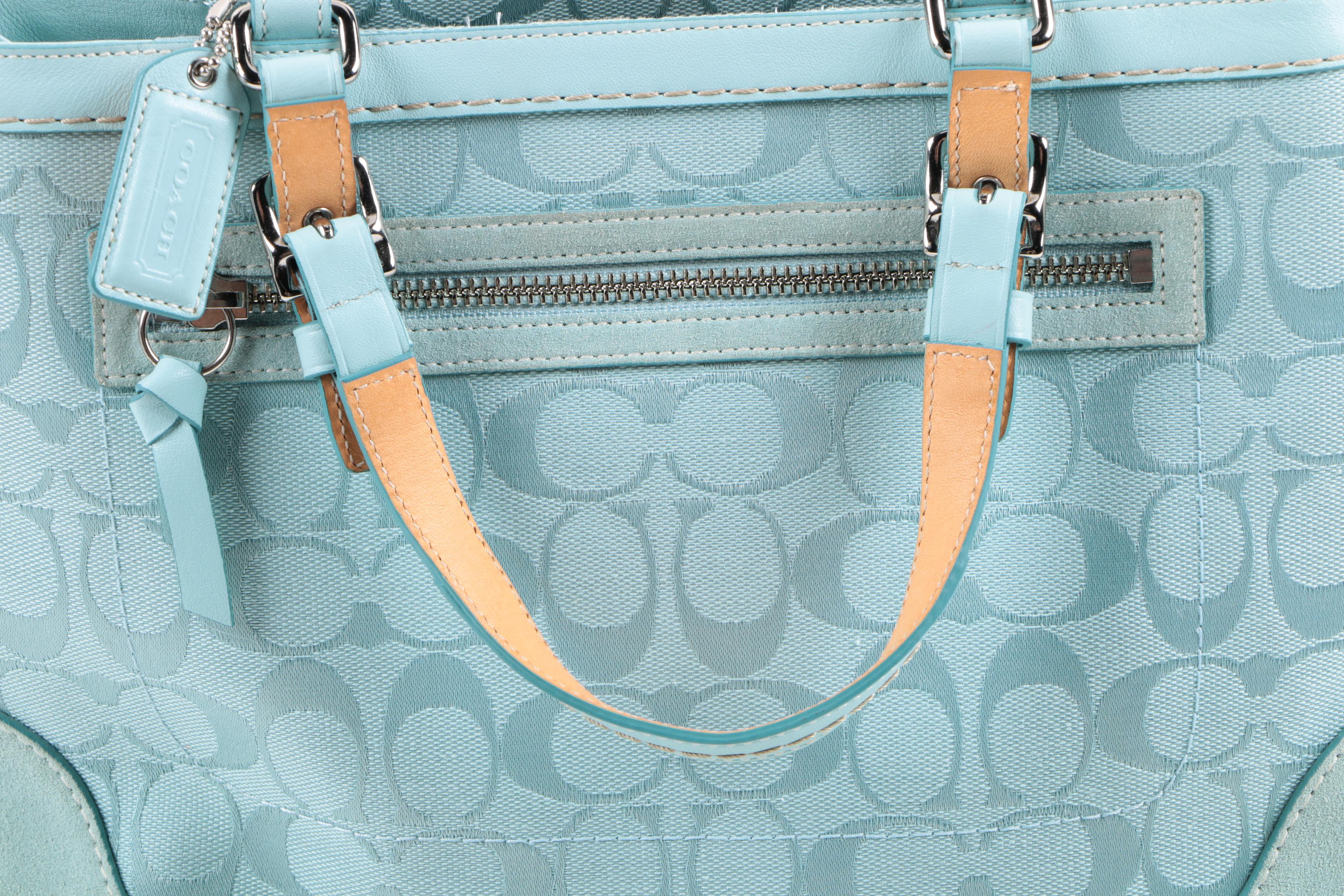 Coach Hampton Signature Carryall Handbag