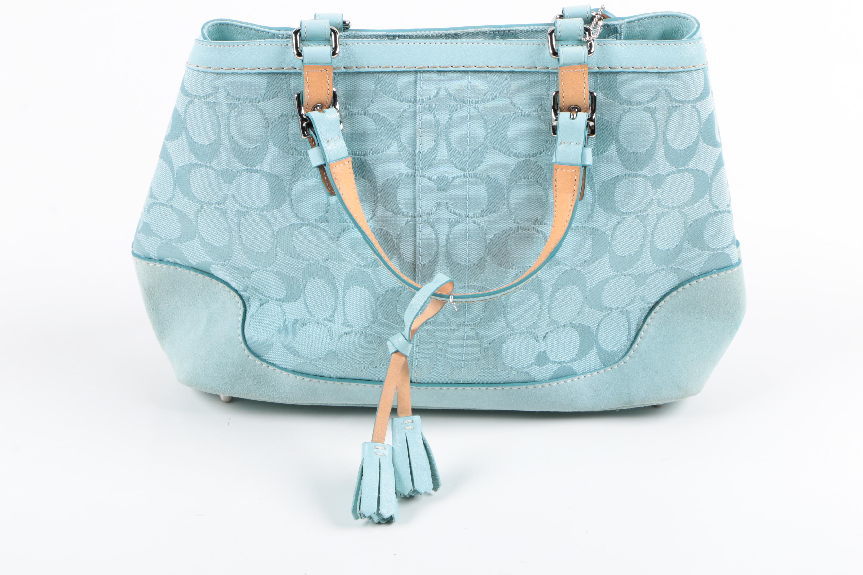 Coach Hampton Signature Carryall Handbag