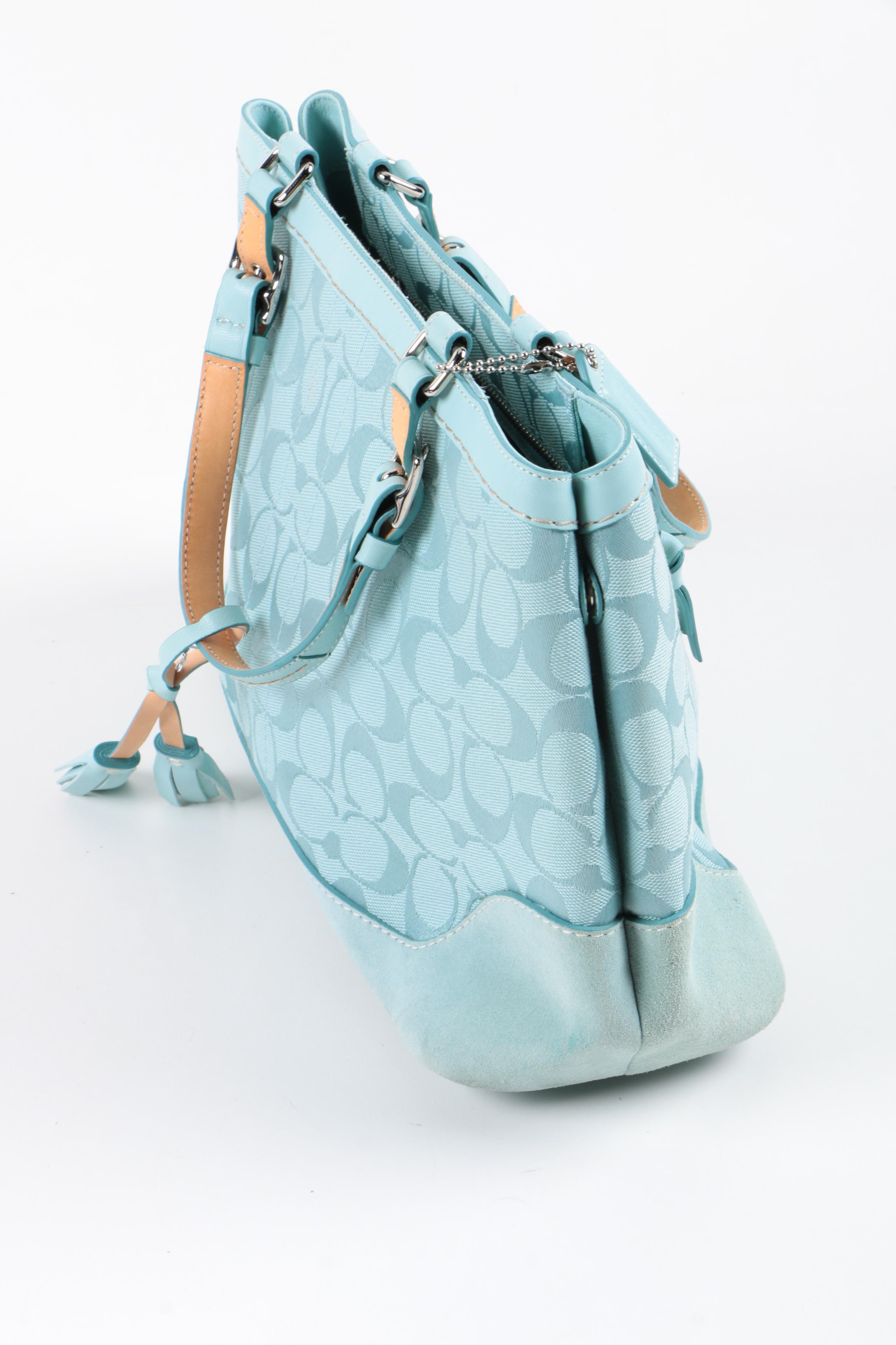 Coach Hampton Signature Carryall Handbag