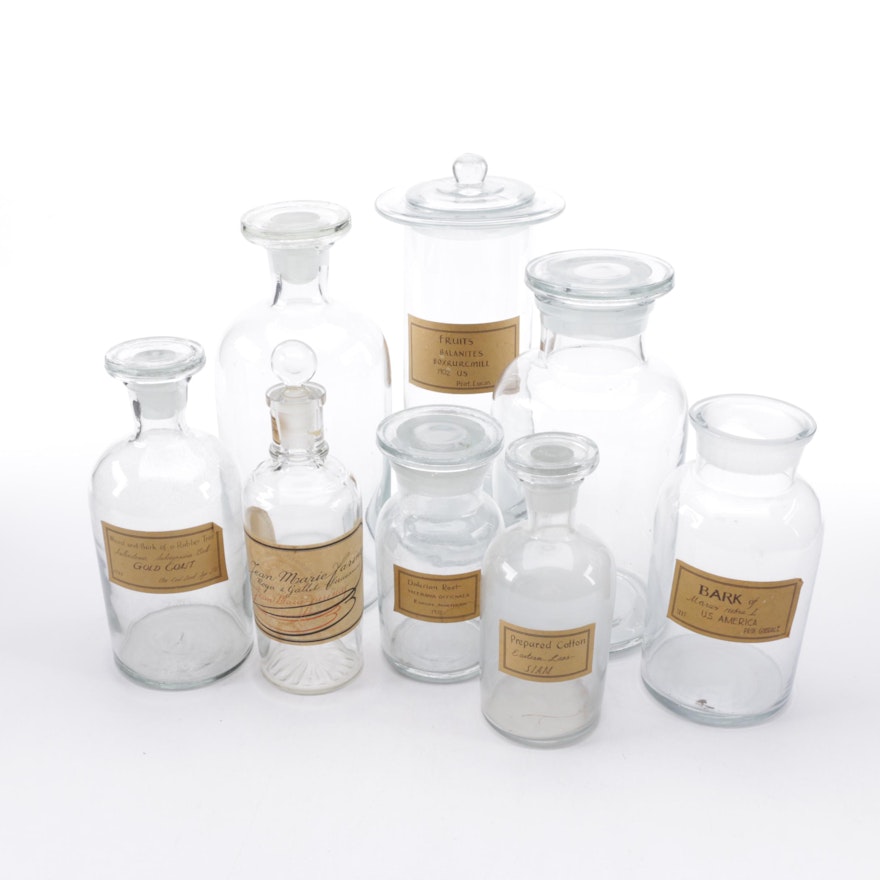 Vintage Glass Apothecary Jar Collection