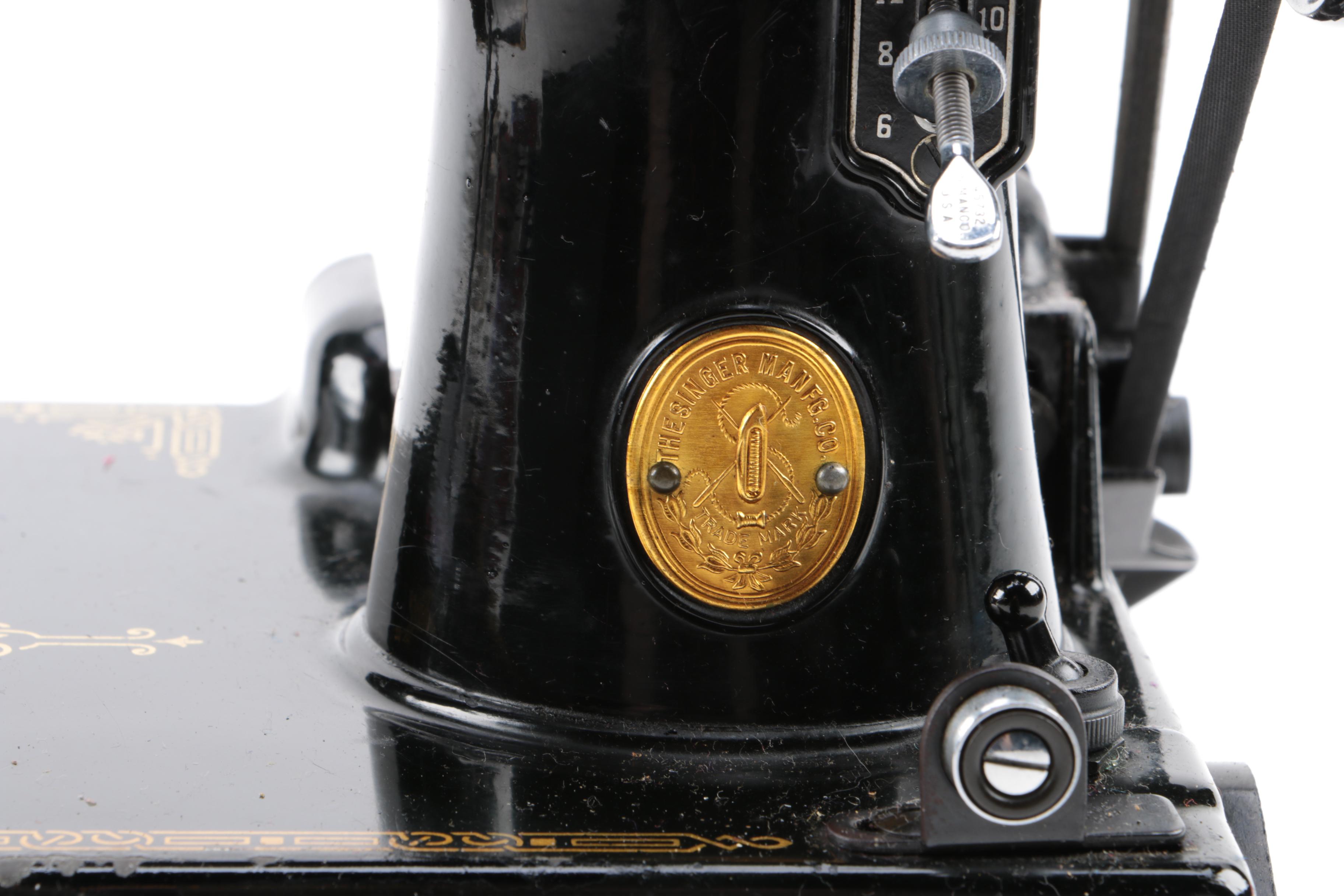 1949 Singer Sewing Machine and Carrying Case