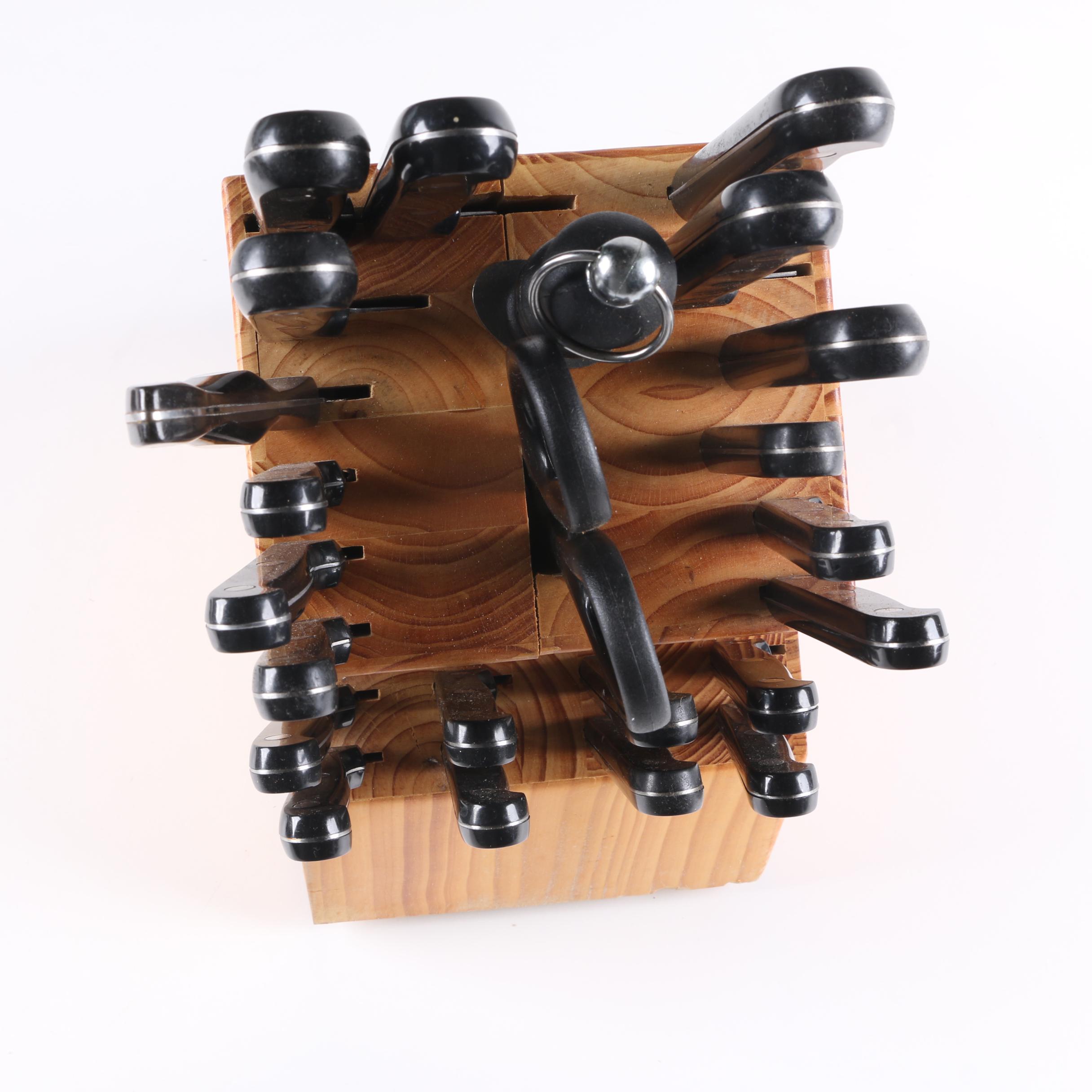 Basic Essentials Knives and Knife Block