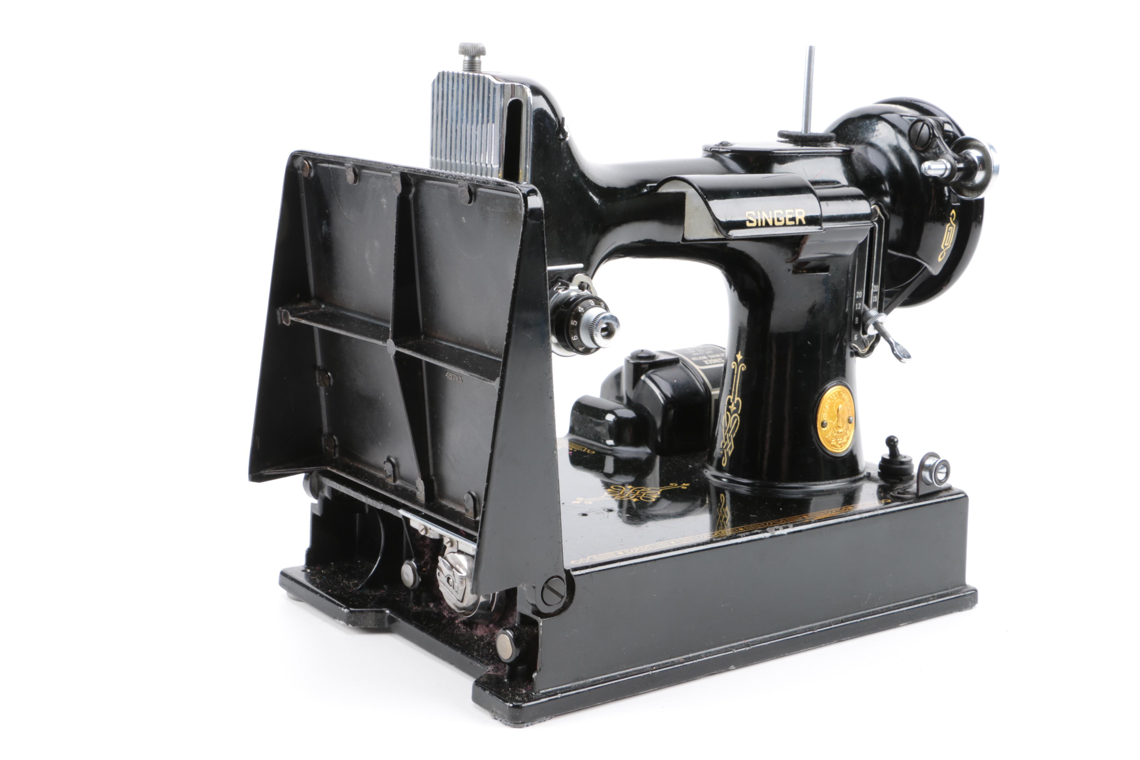 1949 Singer Sewing Machine and Carrying Case