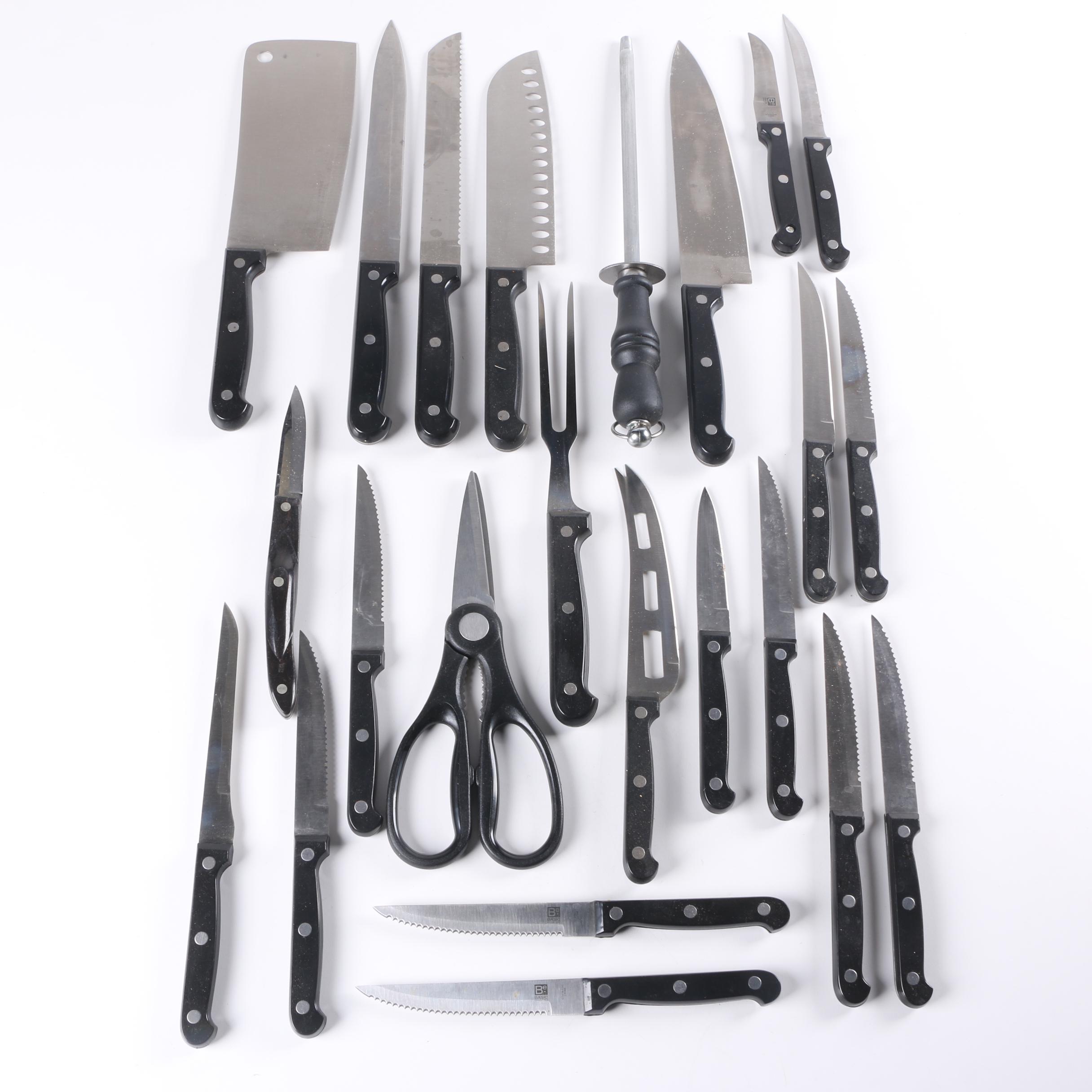 Basic Essentials Knives and Knife Block