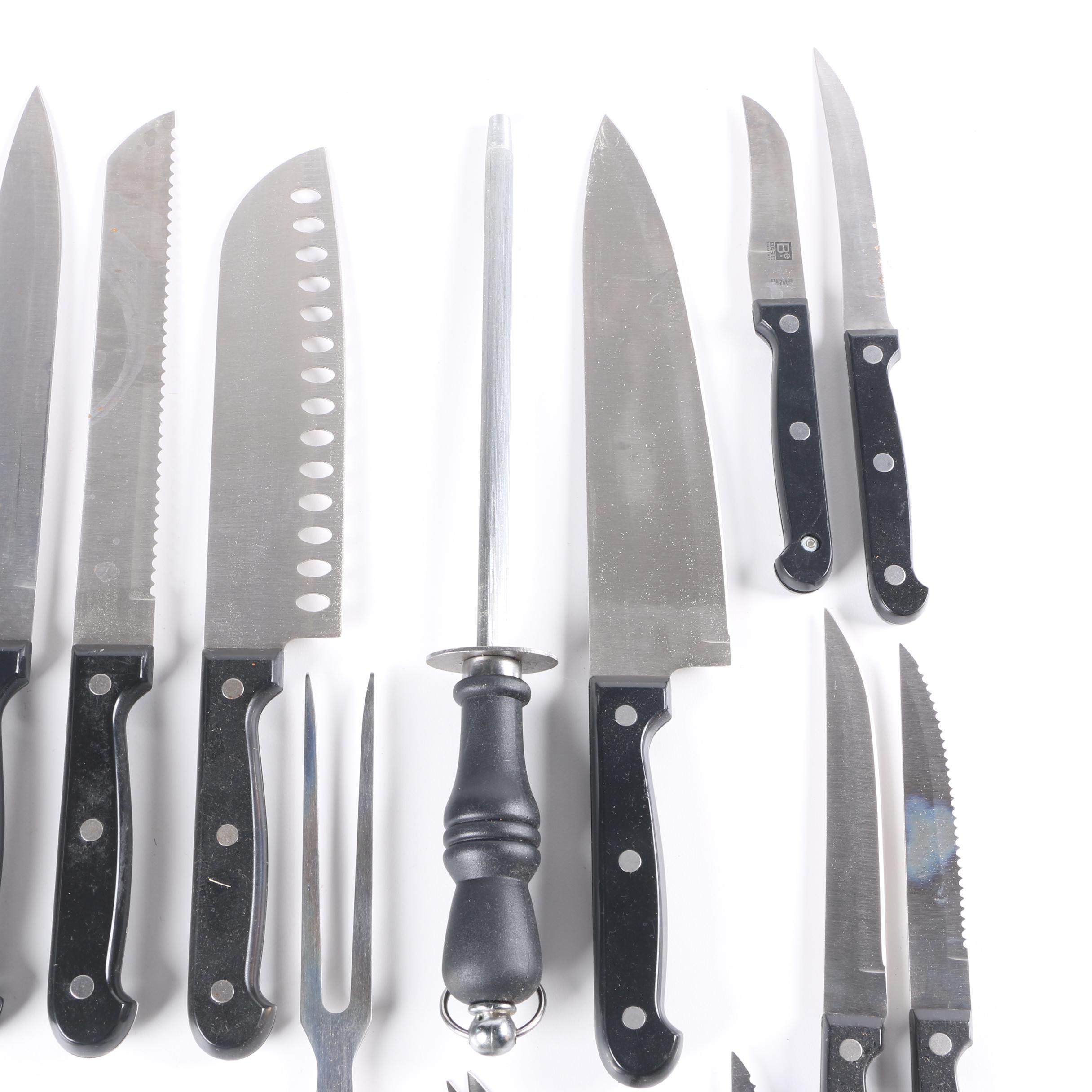 Basic Essentials Knives and Knife Block