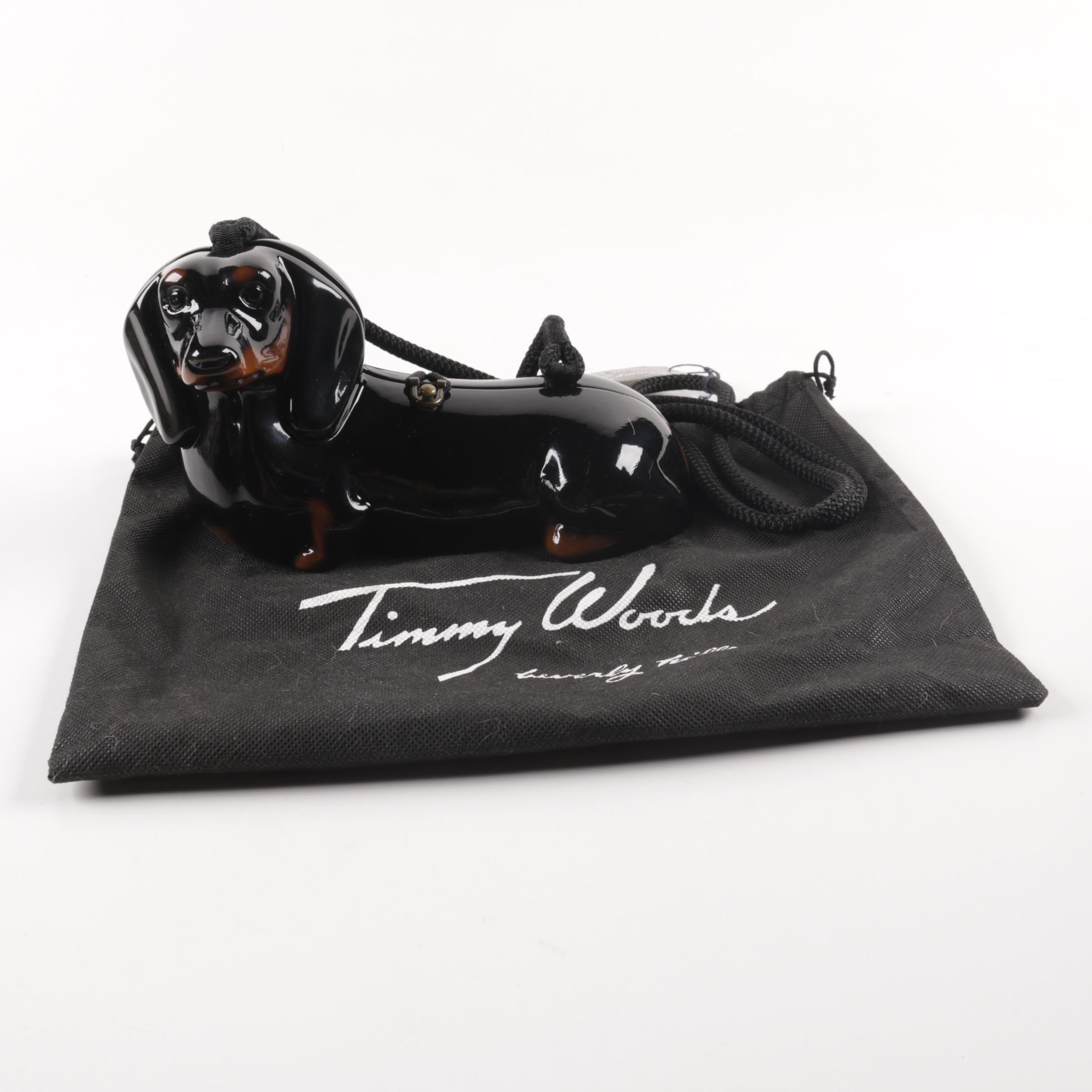 Timmy Woods Wooden Dachshund Crossbody Bag