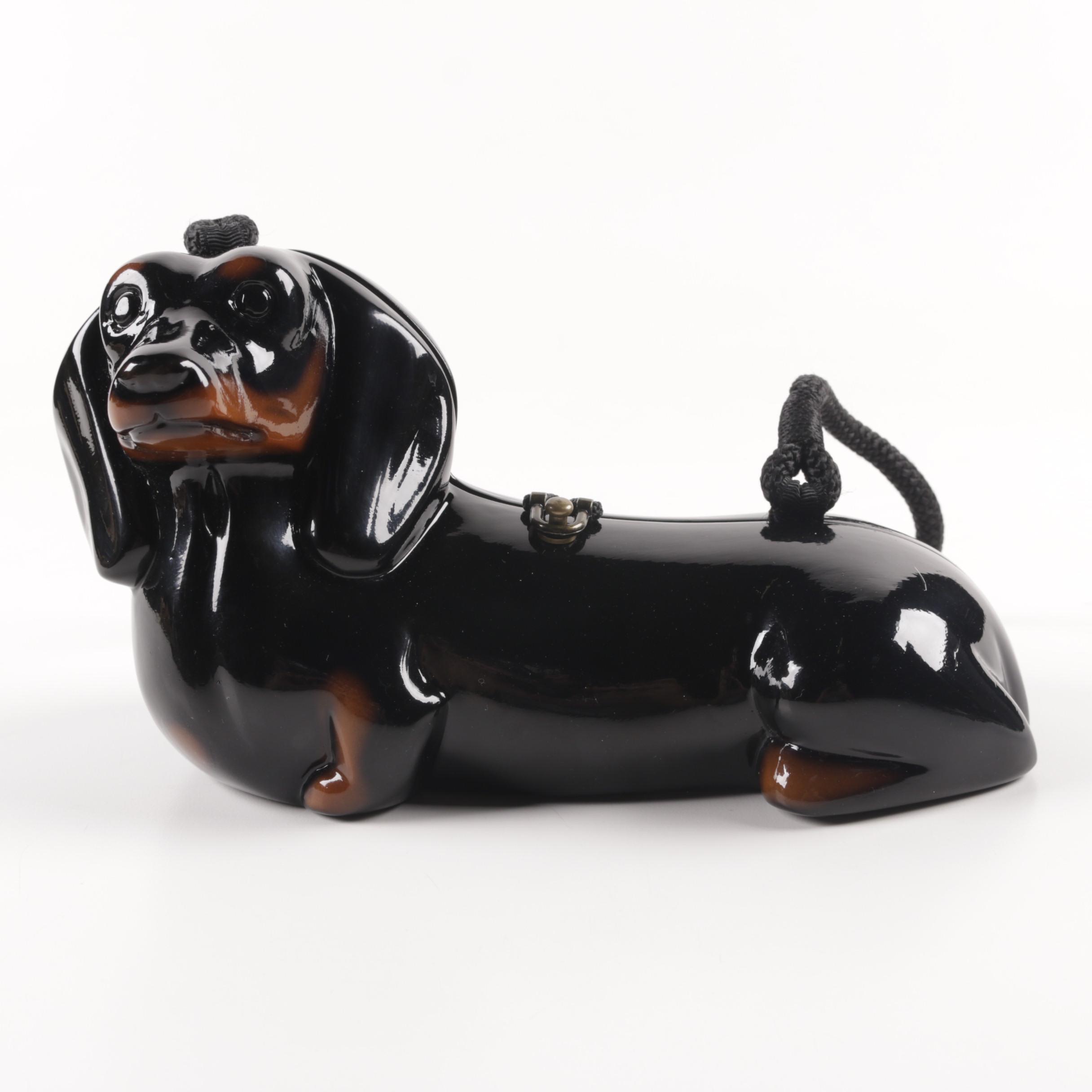 Timmy Woods Wooden Dachshund Crossbody Bag