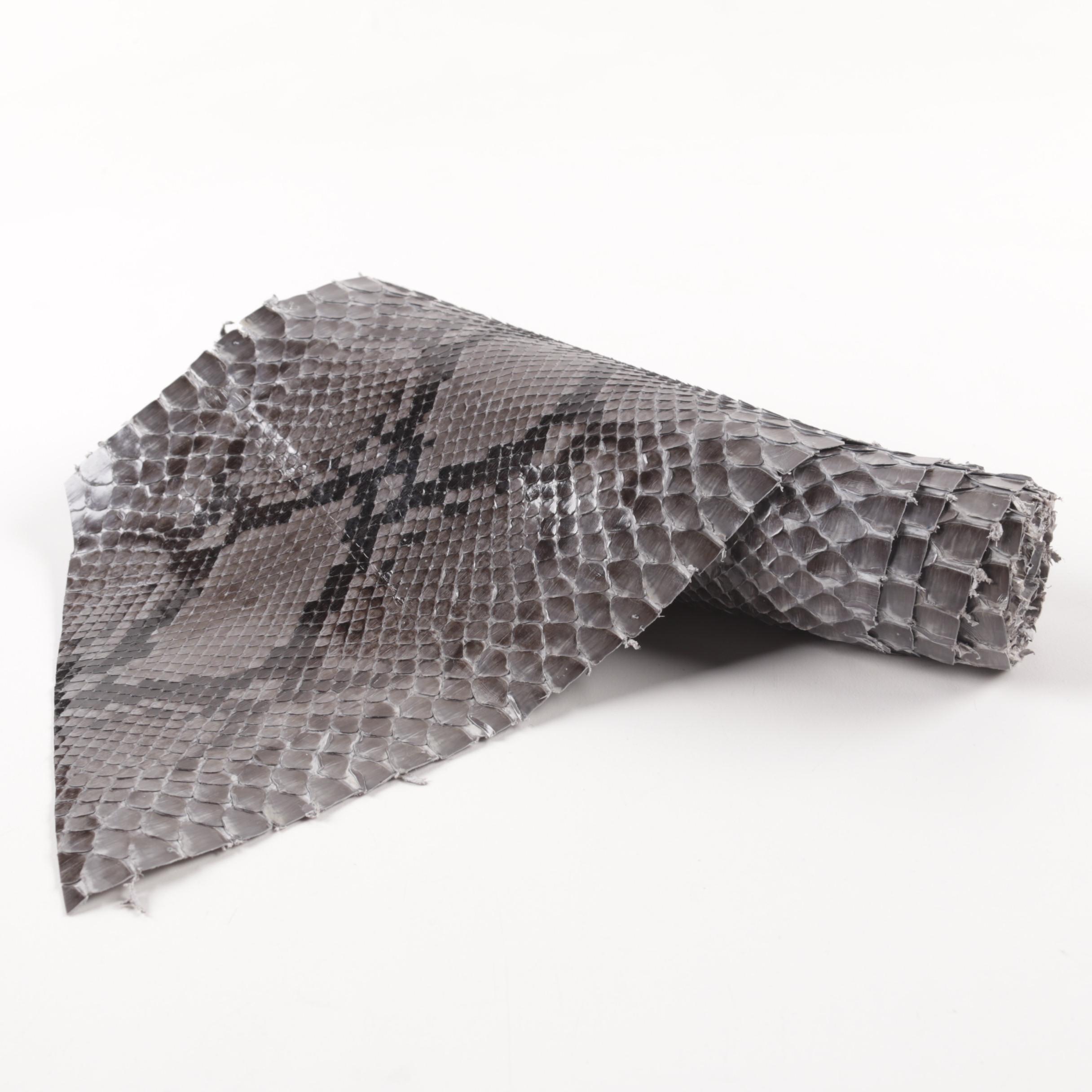 Grey Python Snakeskin Hide