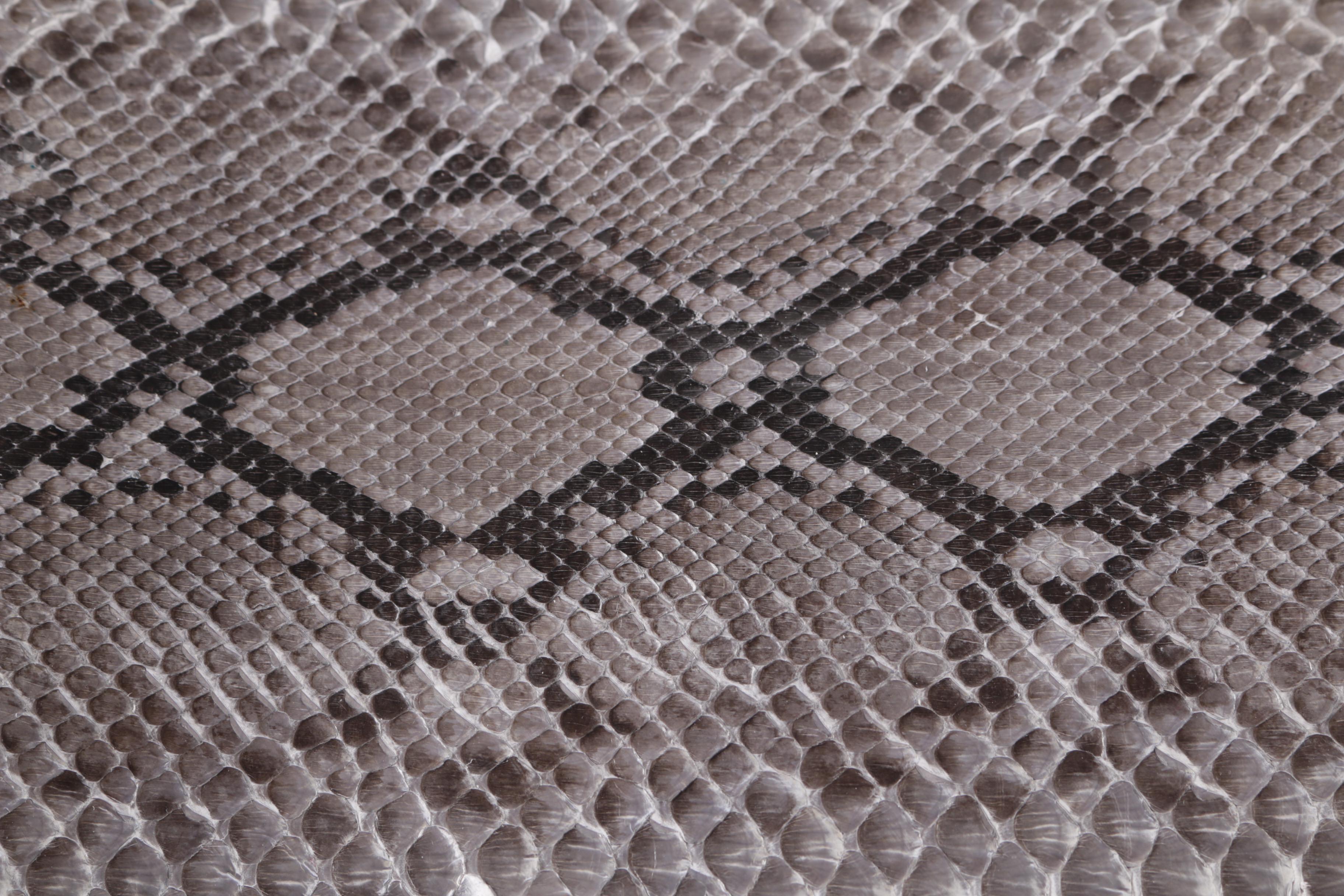 Grey Python Snakeskin Hide