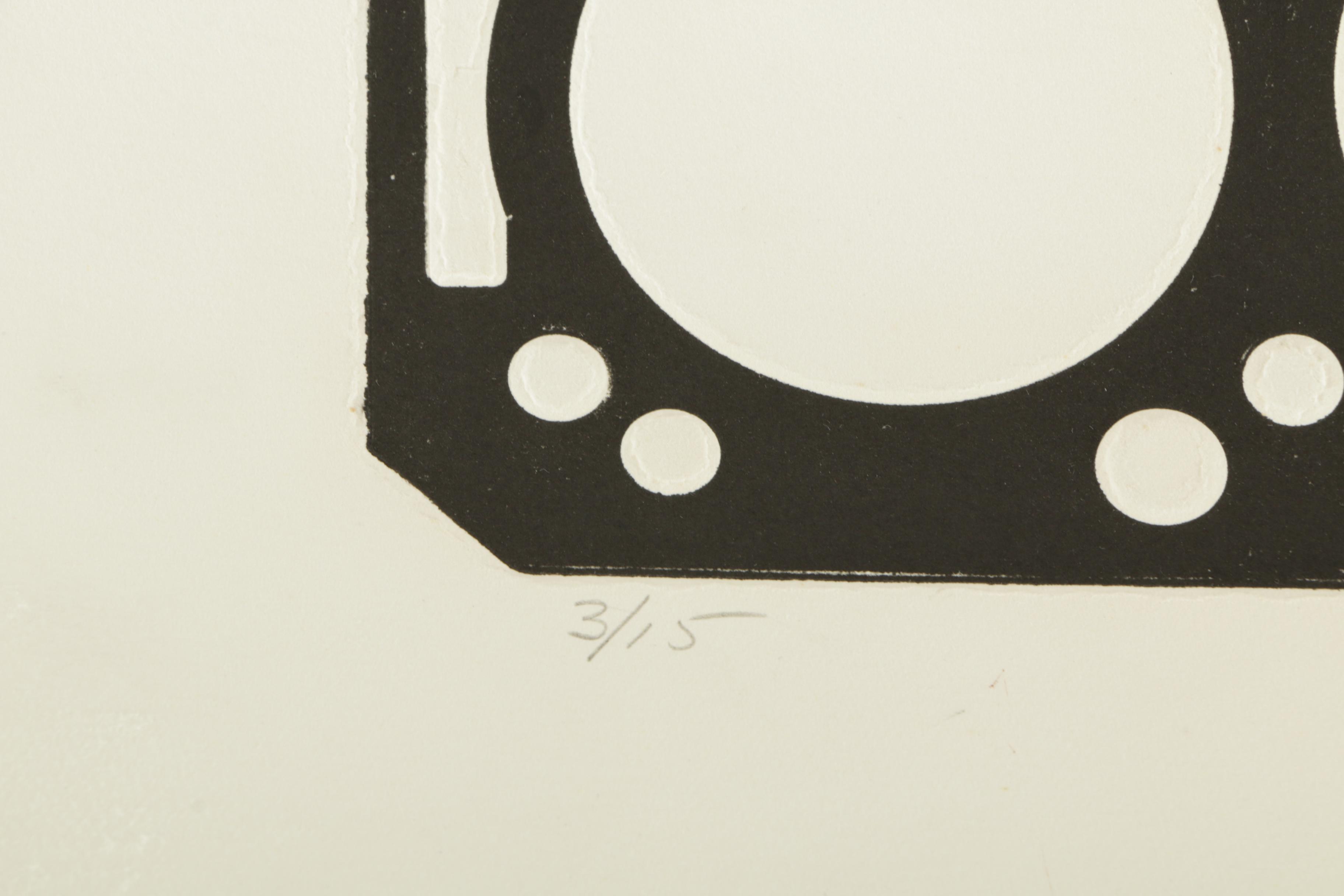 Lola Breidbart Limited Edition Etchings "Three Circles" and "Equilibrium"