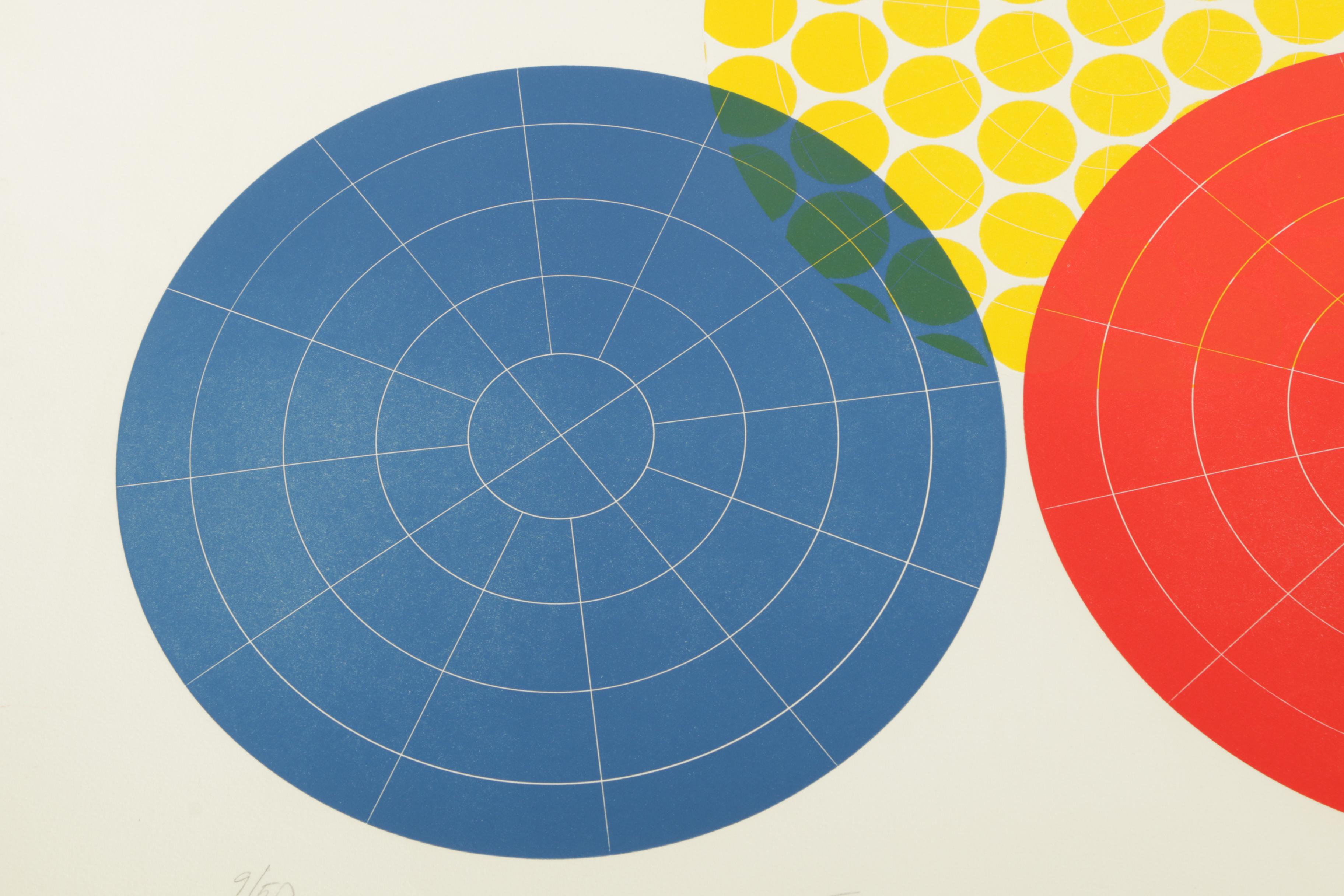 Lola Breidbart Limited Edition Etchings "Three Circles" and "Equilibrium"