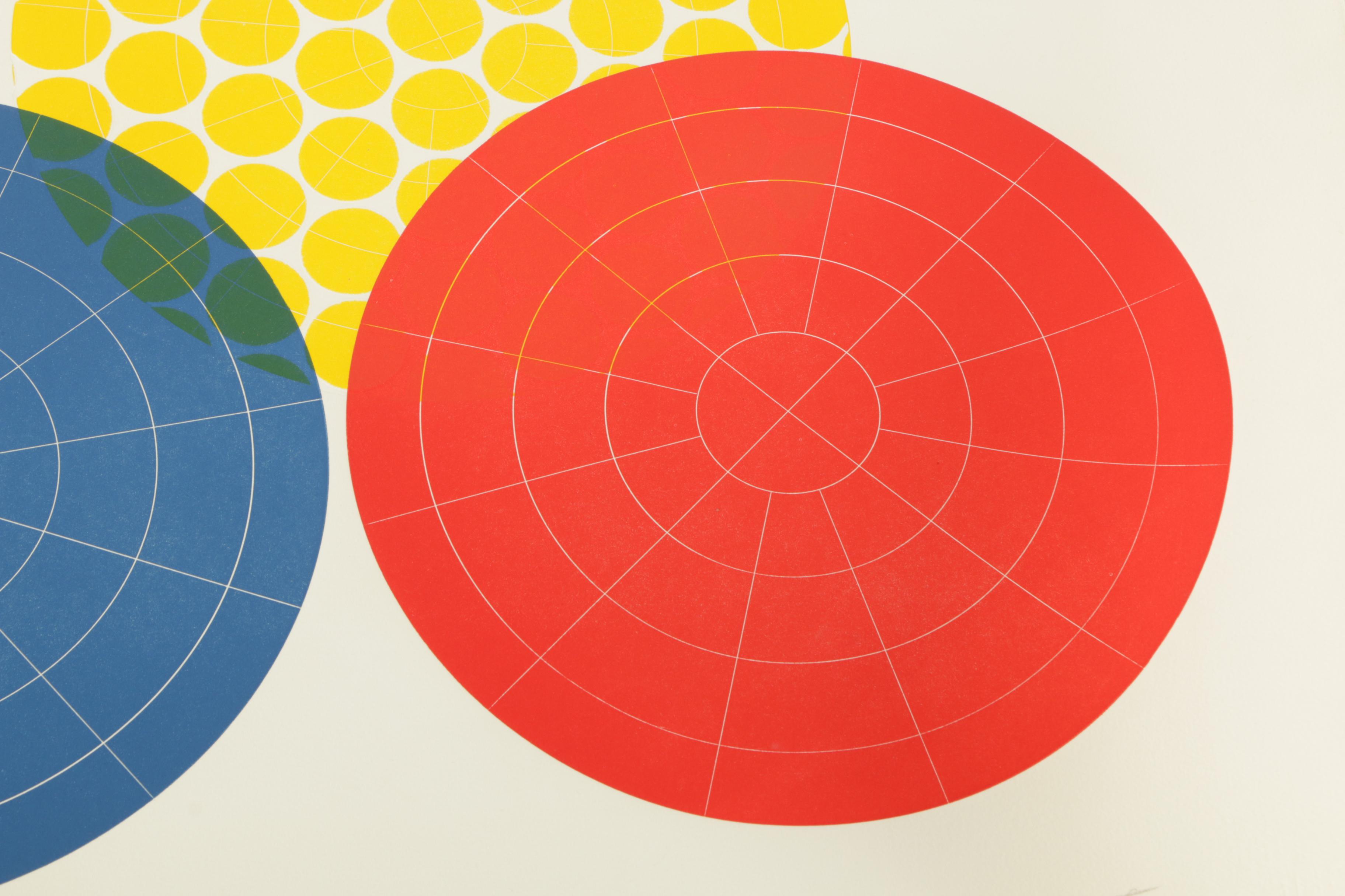 Lola Breidbart Limited Edition Etchings "Three Circles" and "Equilibrium"