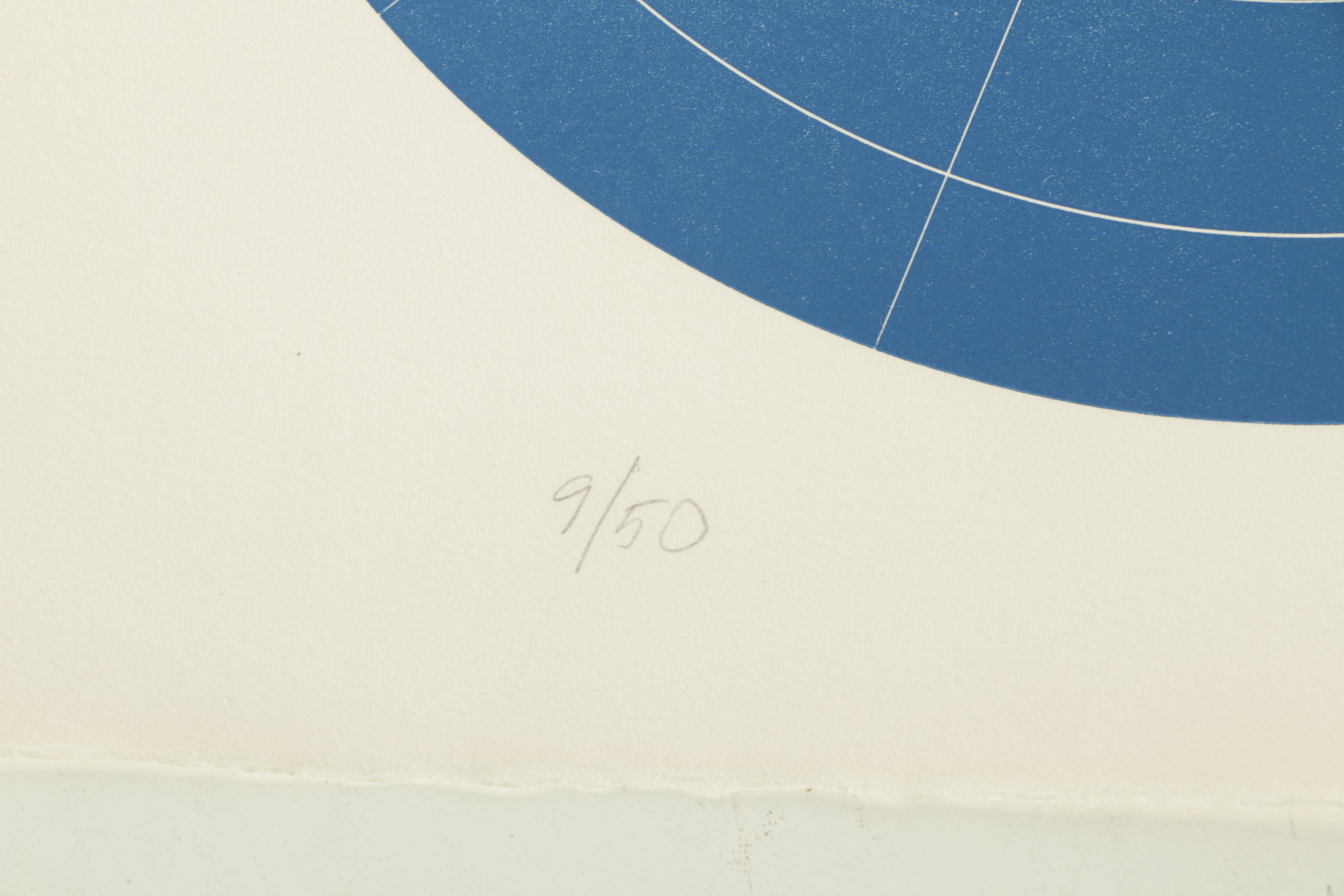 Lola Breidbart Limited Edition Etchings "Three Circles" and "Equilibrium"