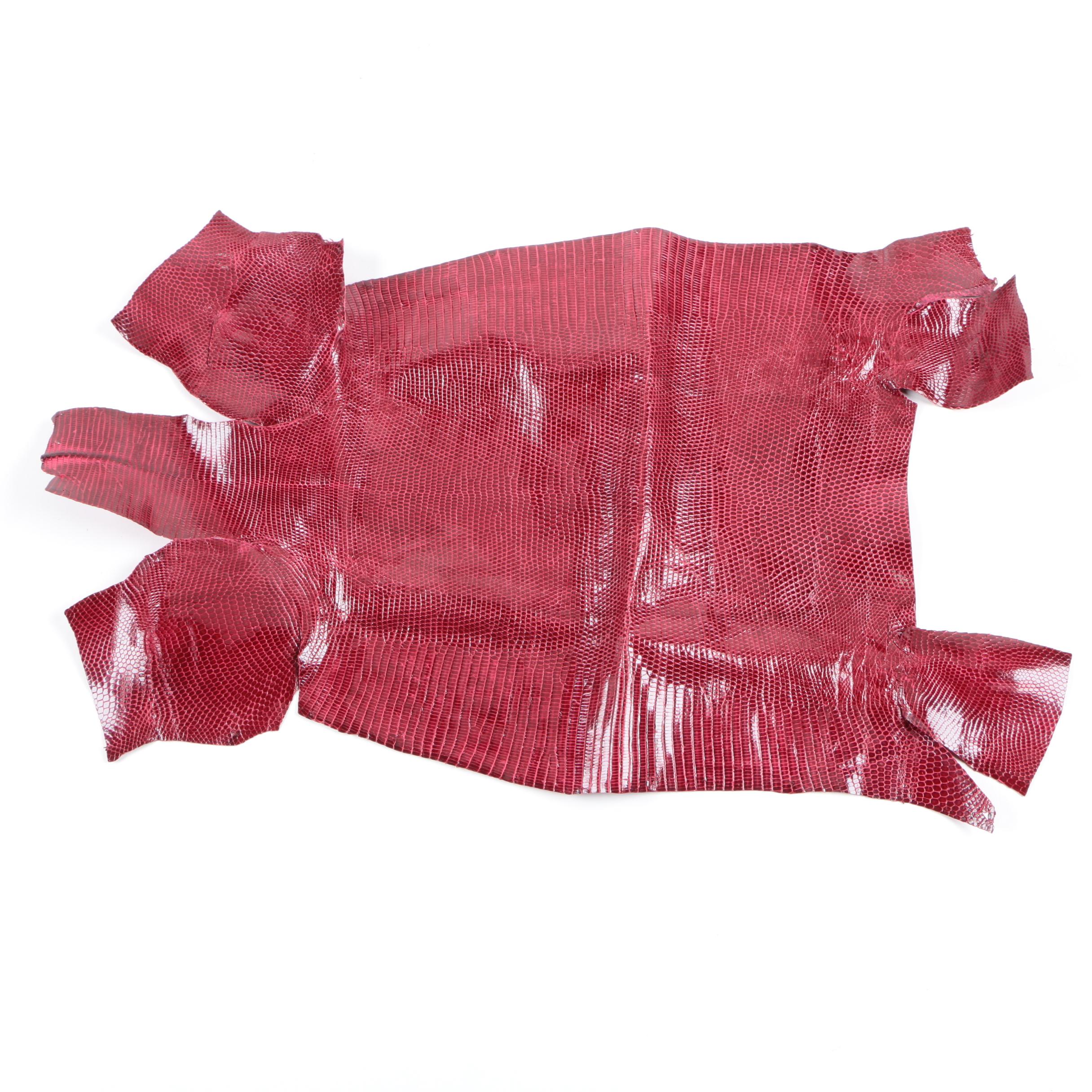 Red Lizard Skin Hide