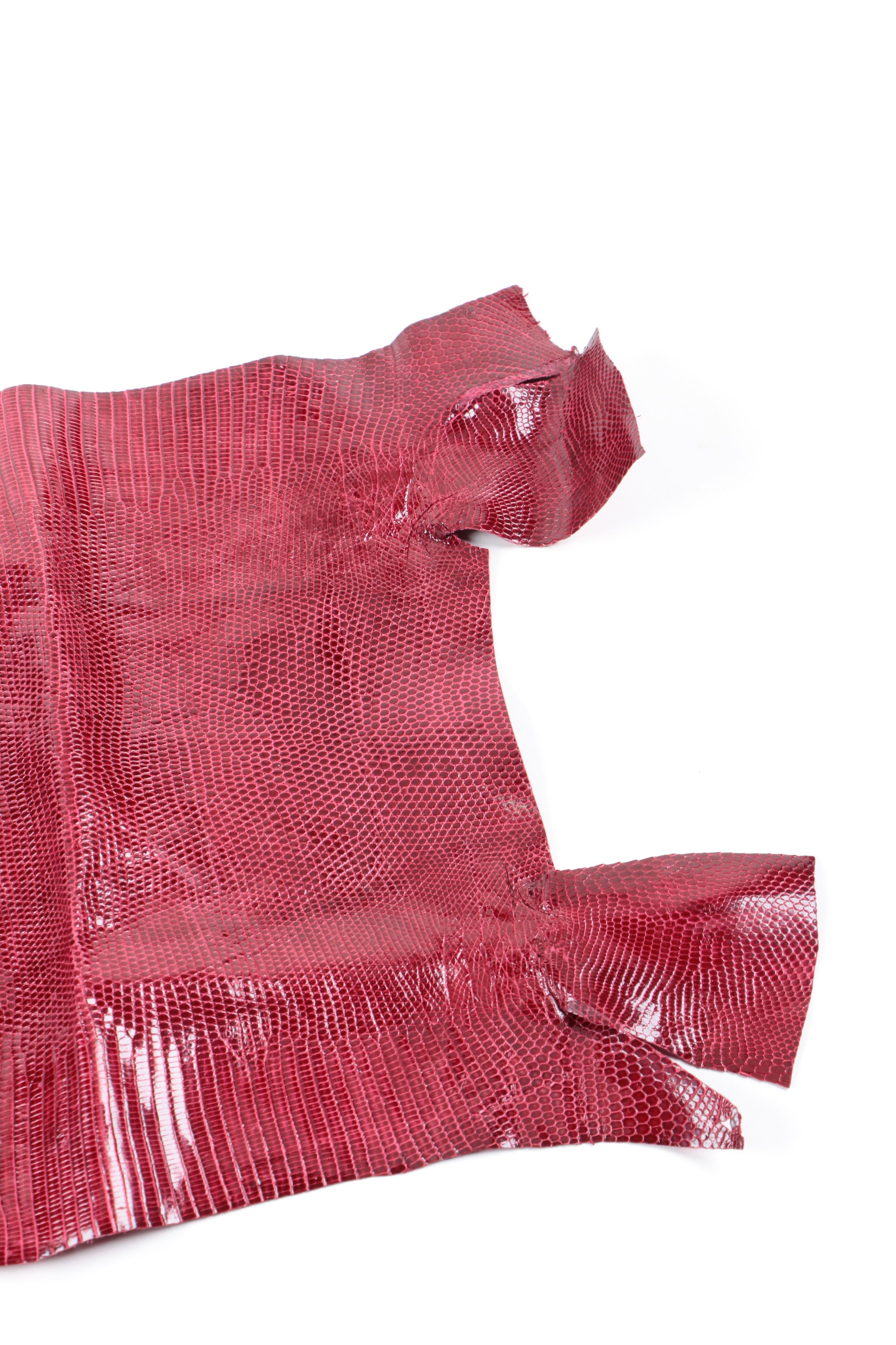 Red Lizard Skin Hide