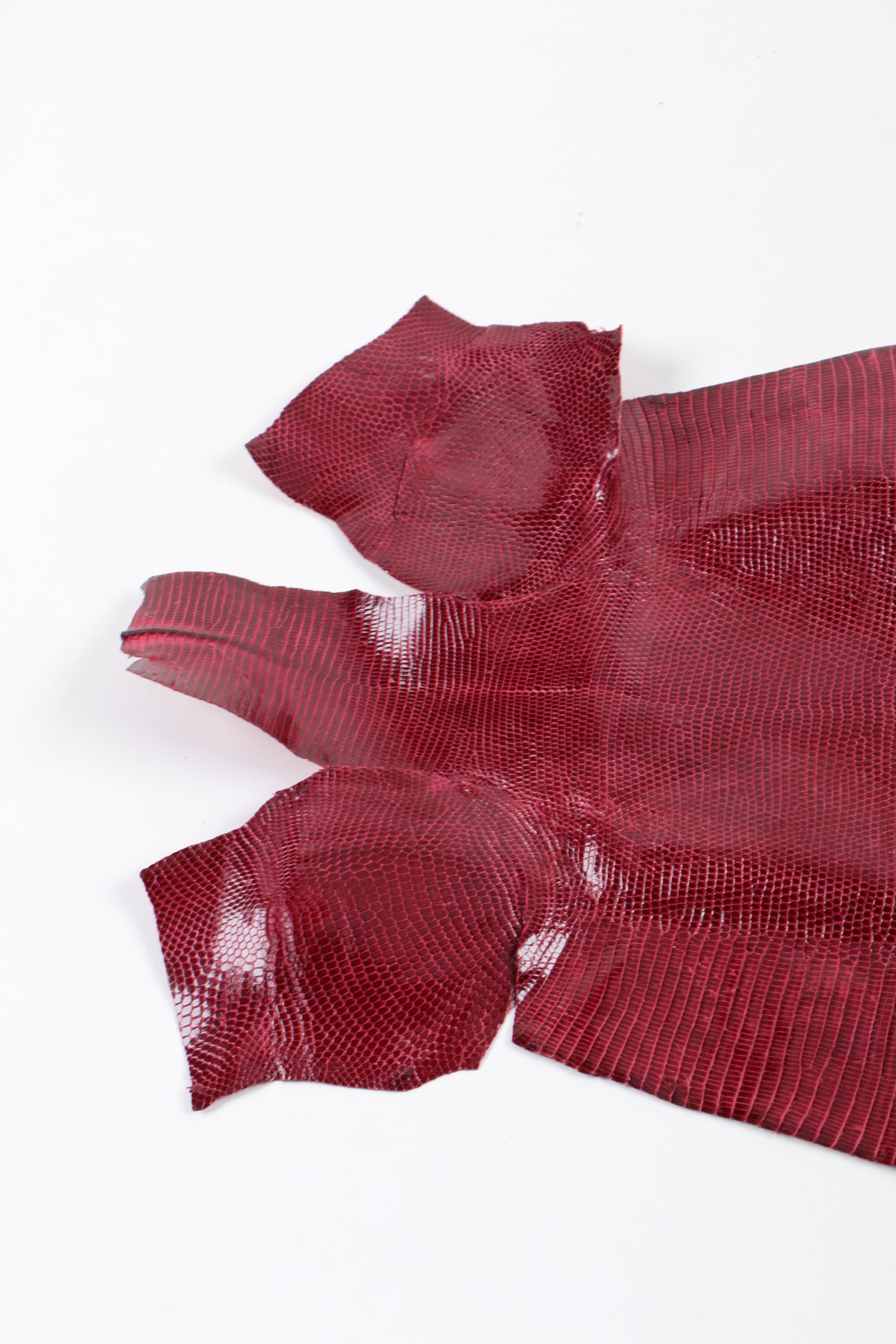 Red Lizard Skin Hide