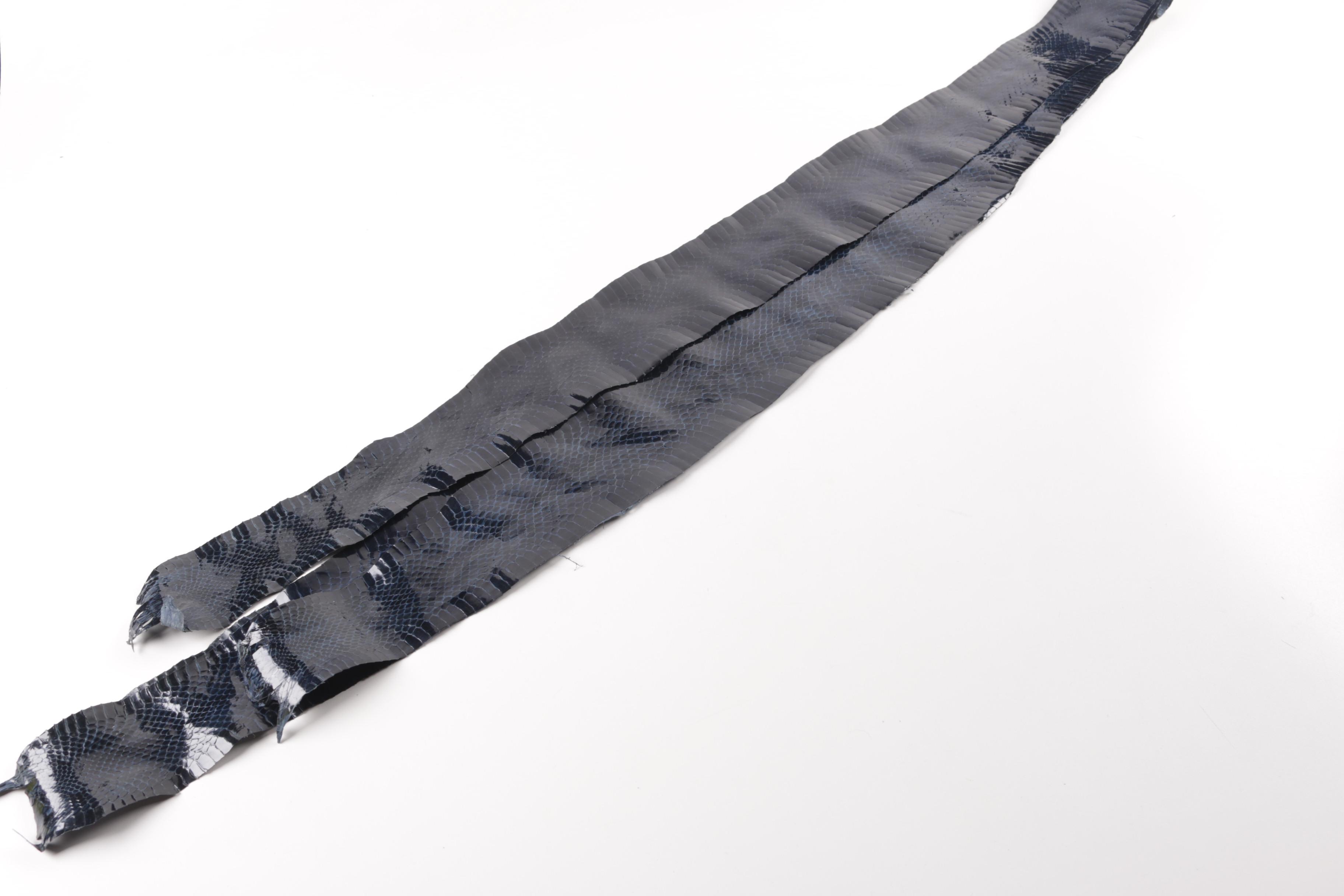 Navy Blue Snakeskin Hides