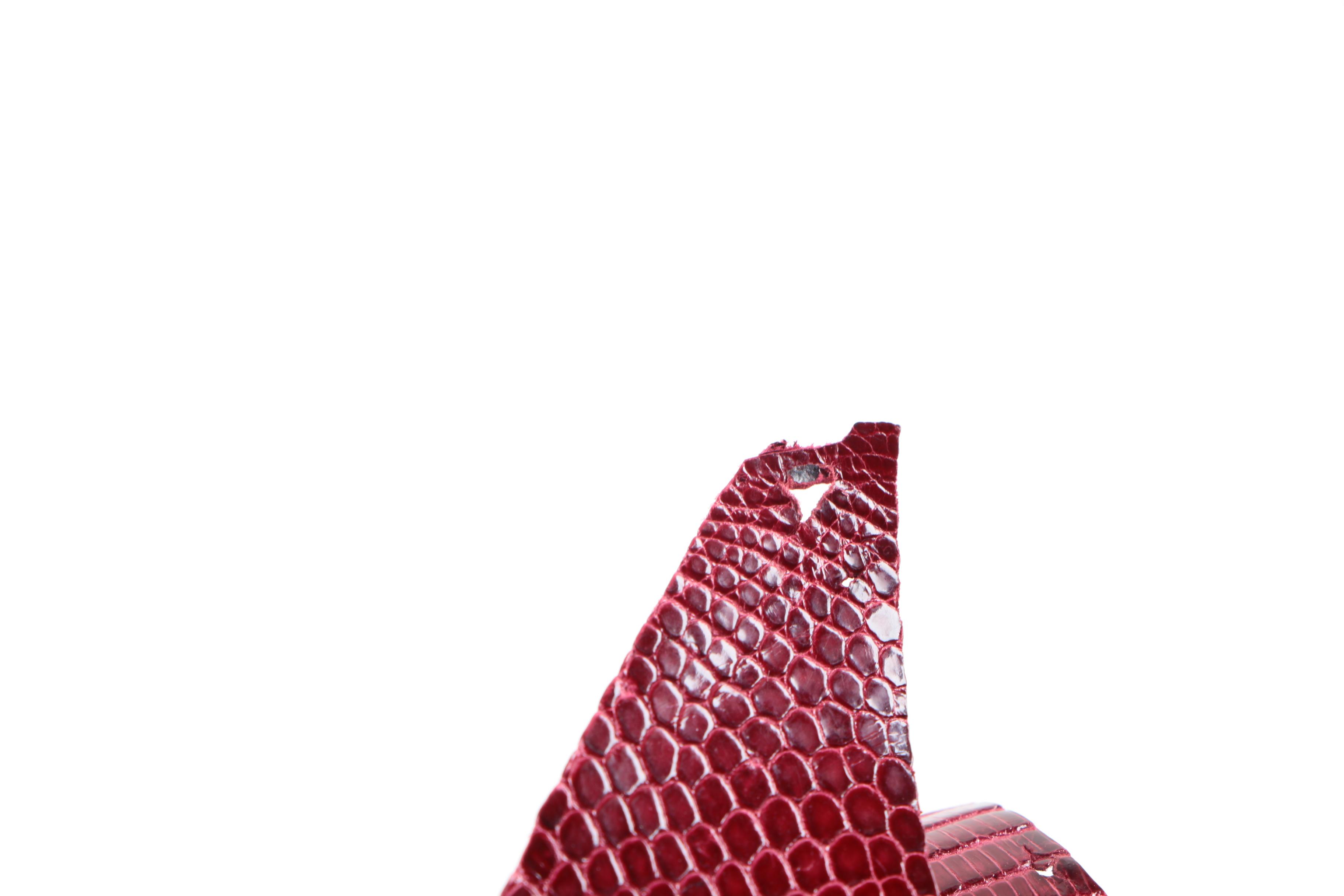 Red Lizard Skin Hide
