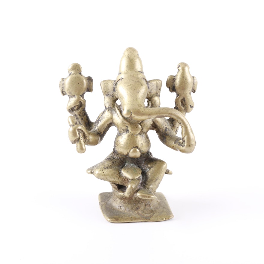 Vintage Brass Lord Ganesha Statuette