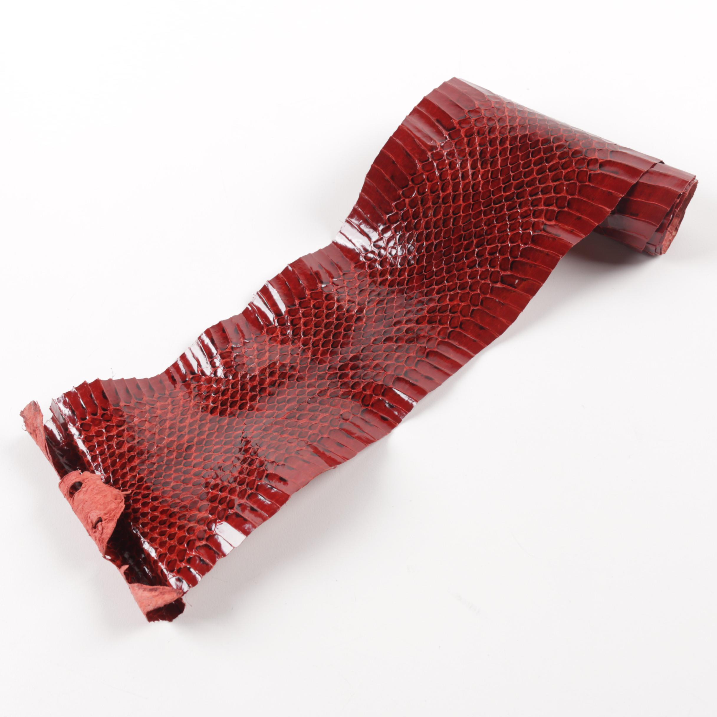 Red Snakeskin Hide