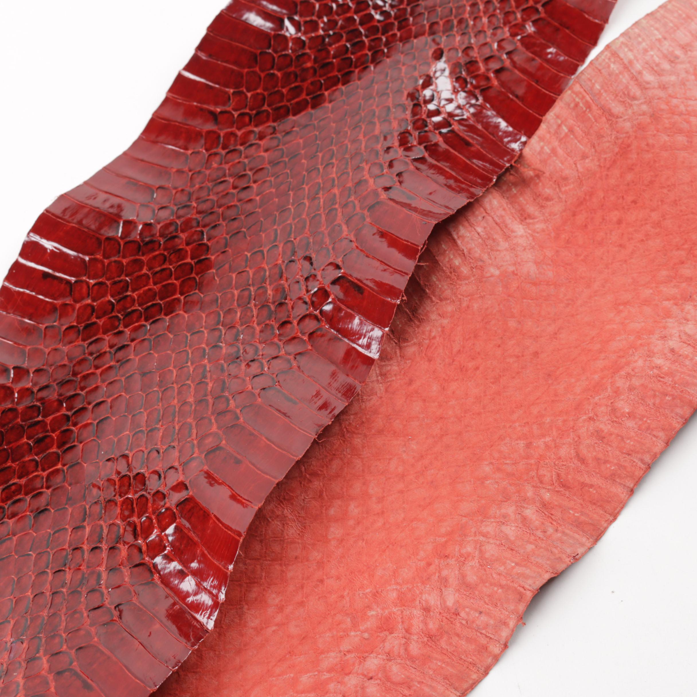 Red Snakeskin Hide