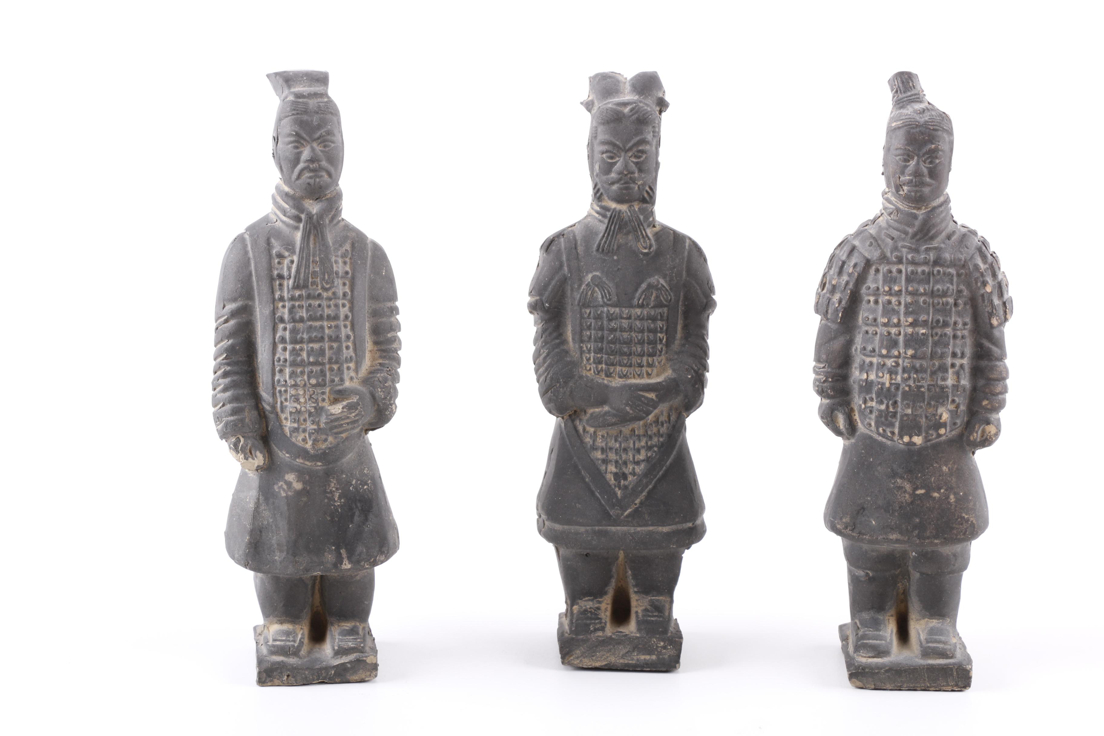 Ceramic Asian Terracotta Army Soldier Figurines