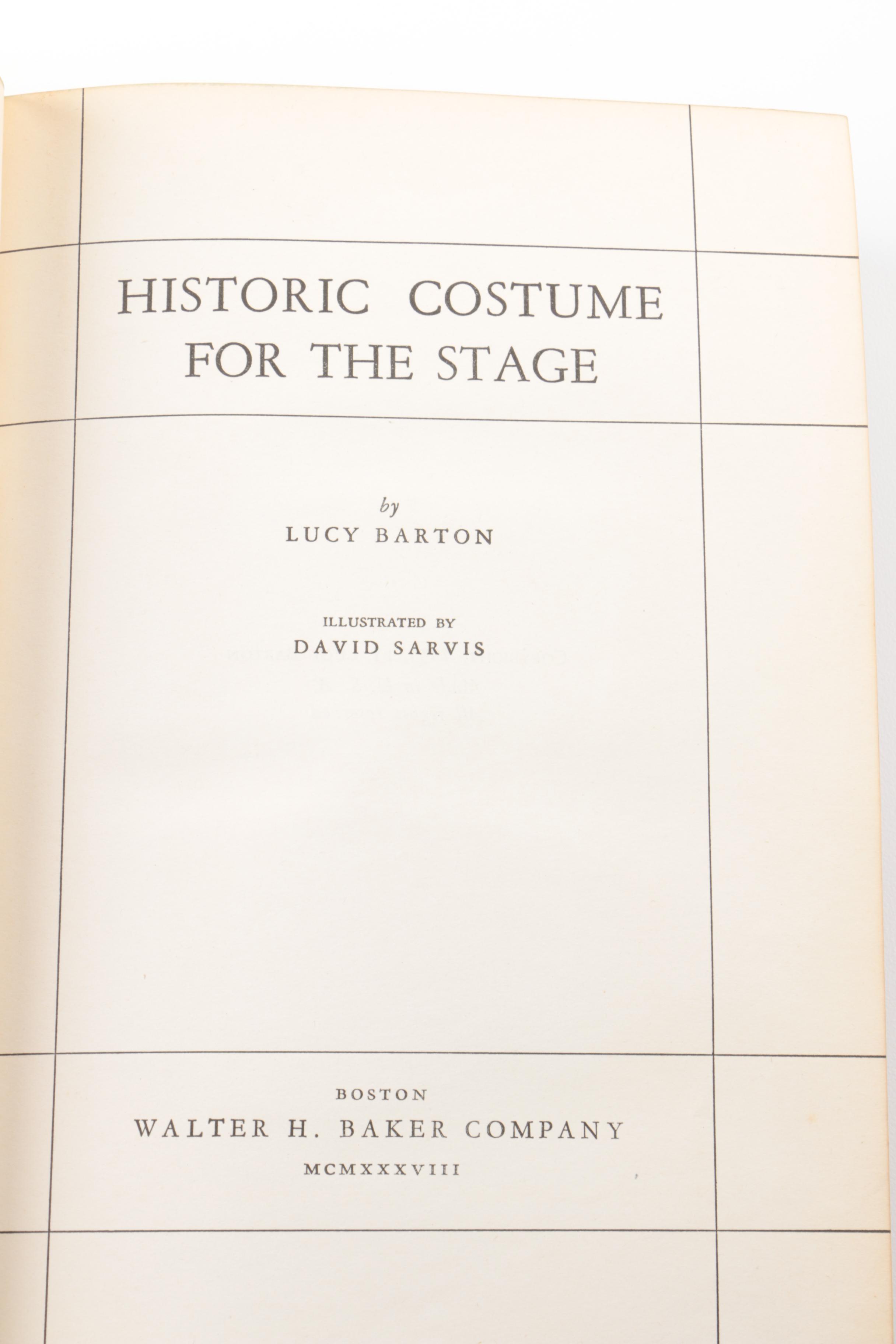 1935 "Historic Costume for the Stage" by Lucy Barton
