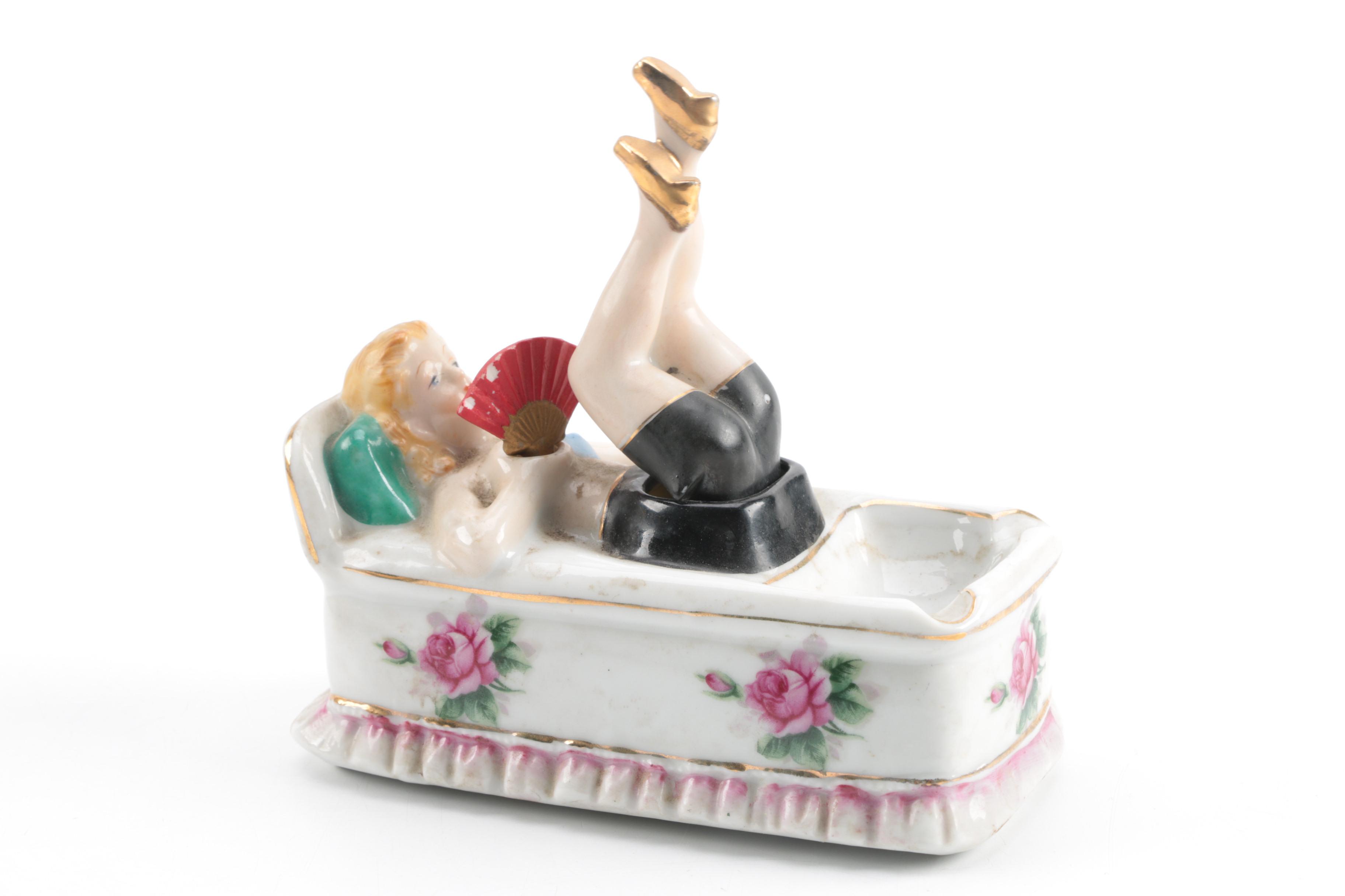 Rosenthal Netter Bookends, Figural Ash Receiver and Figurine