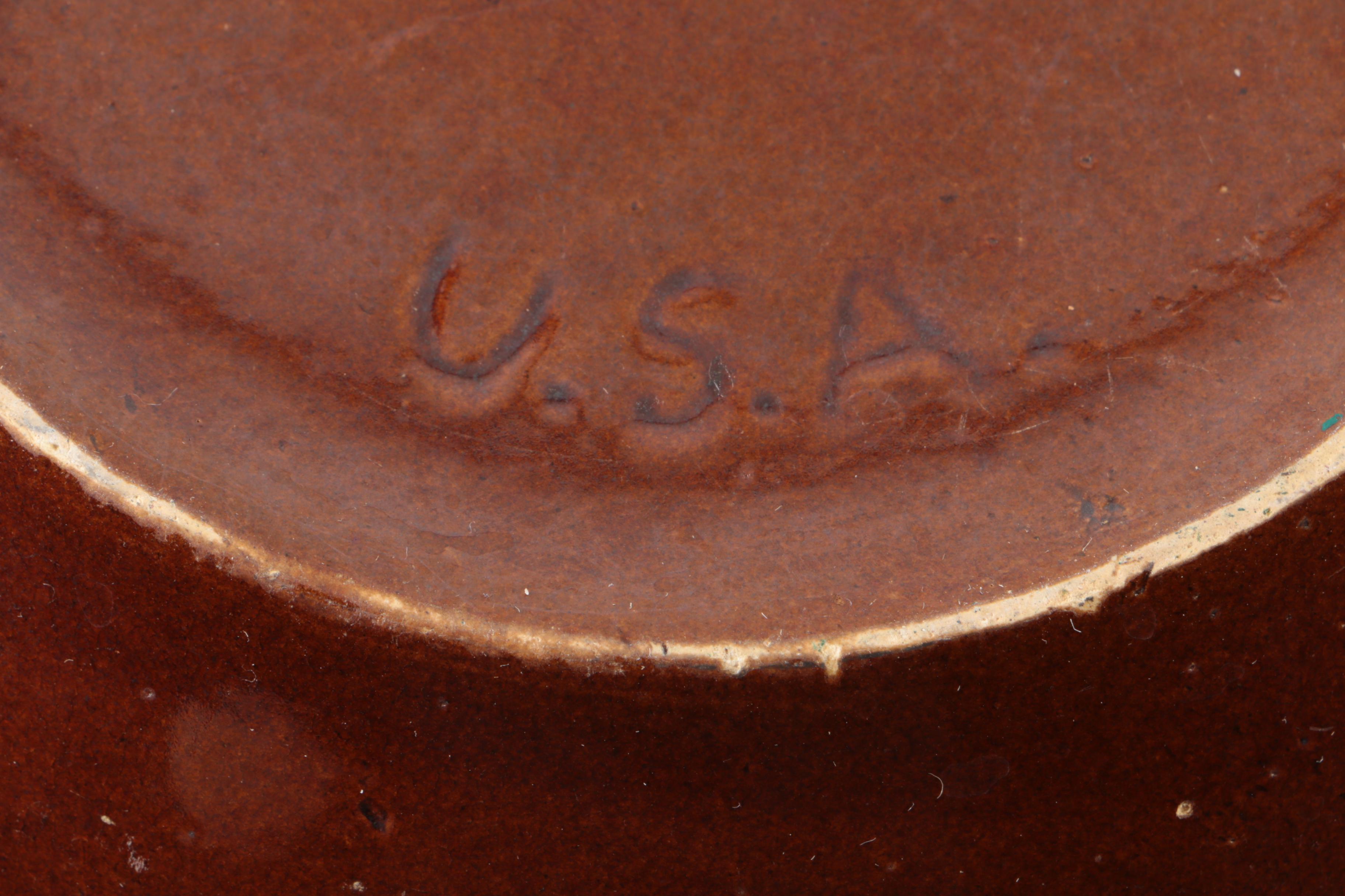 Vintage Ruckell's "Picket Fence" Stoneware Mixing Bowls