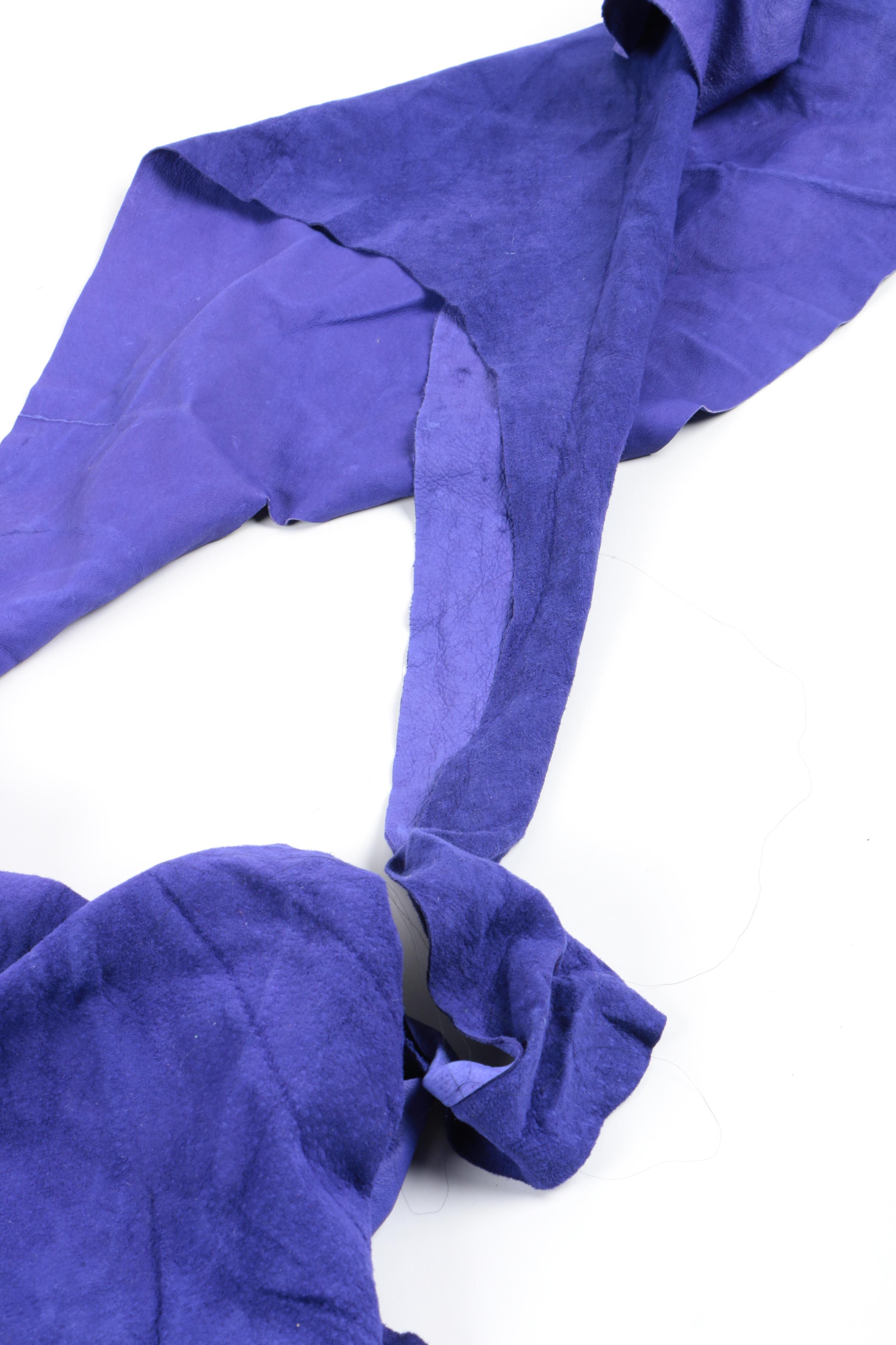 Purple and Gray Leather Hides