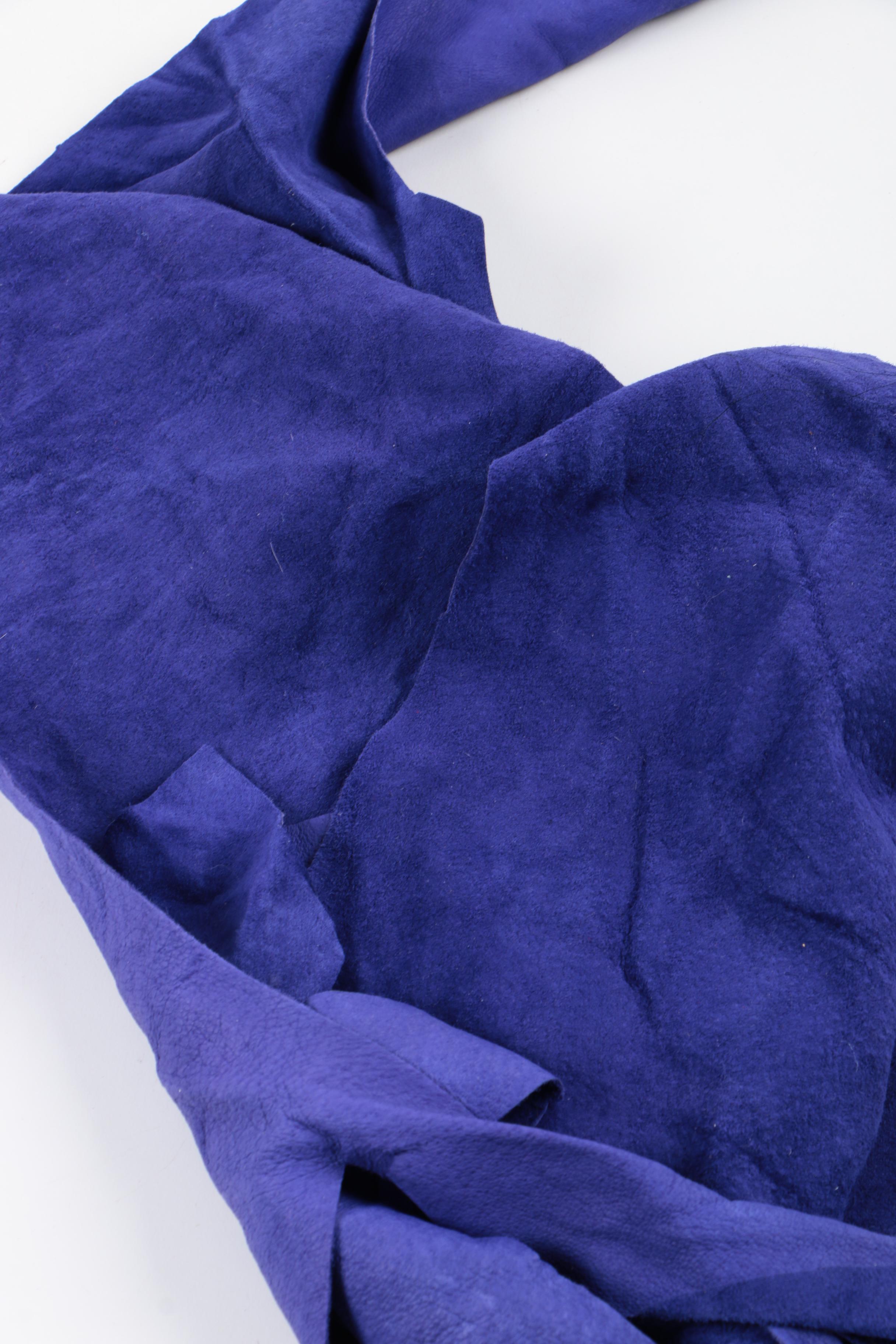 Purple and Gray Leather Hides