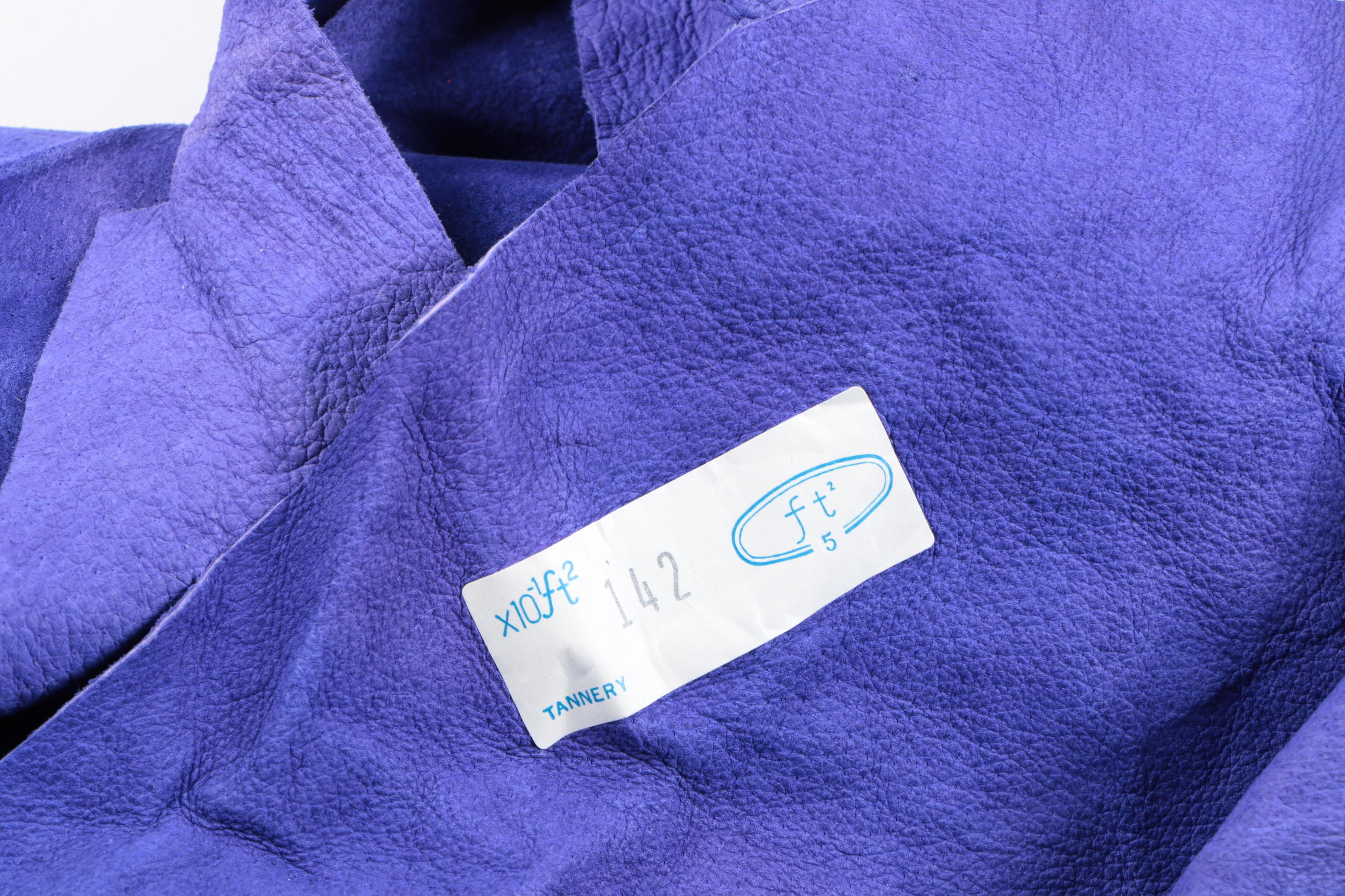 Purple and Gray Leather Hides