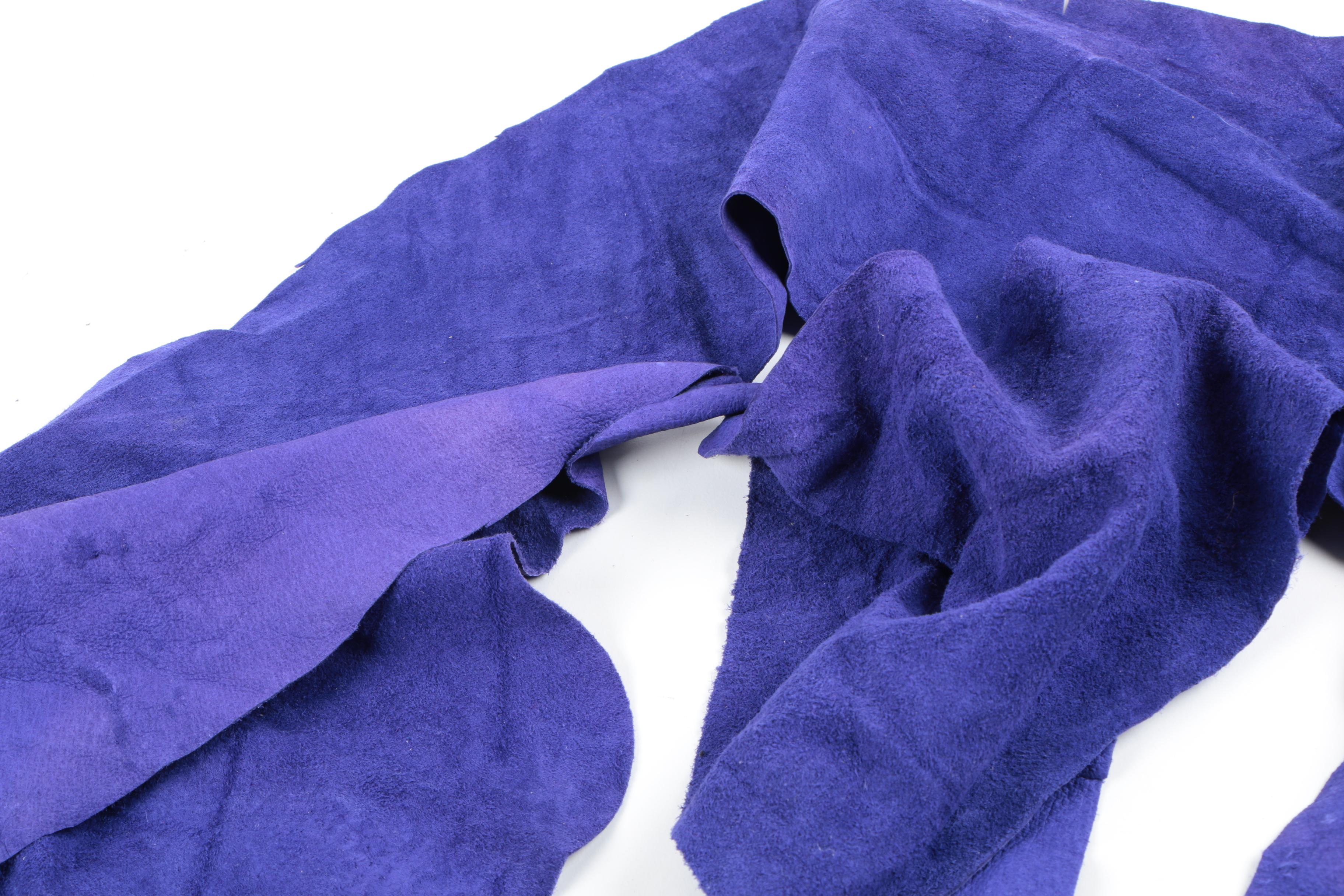 Purple and Gray Leather Hides